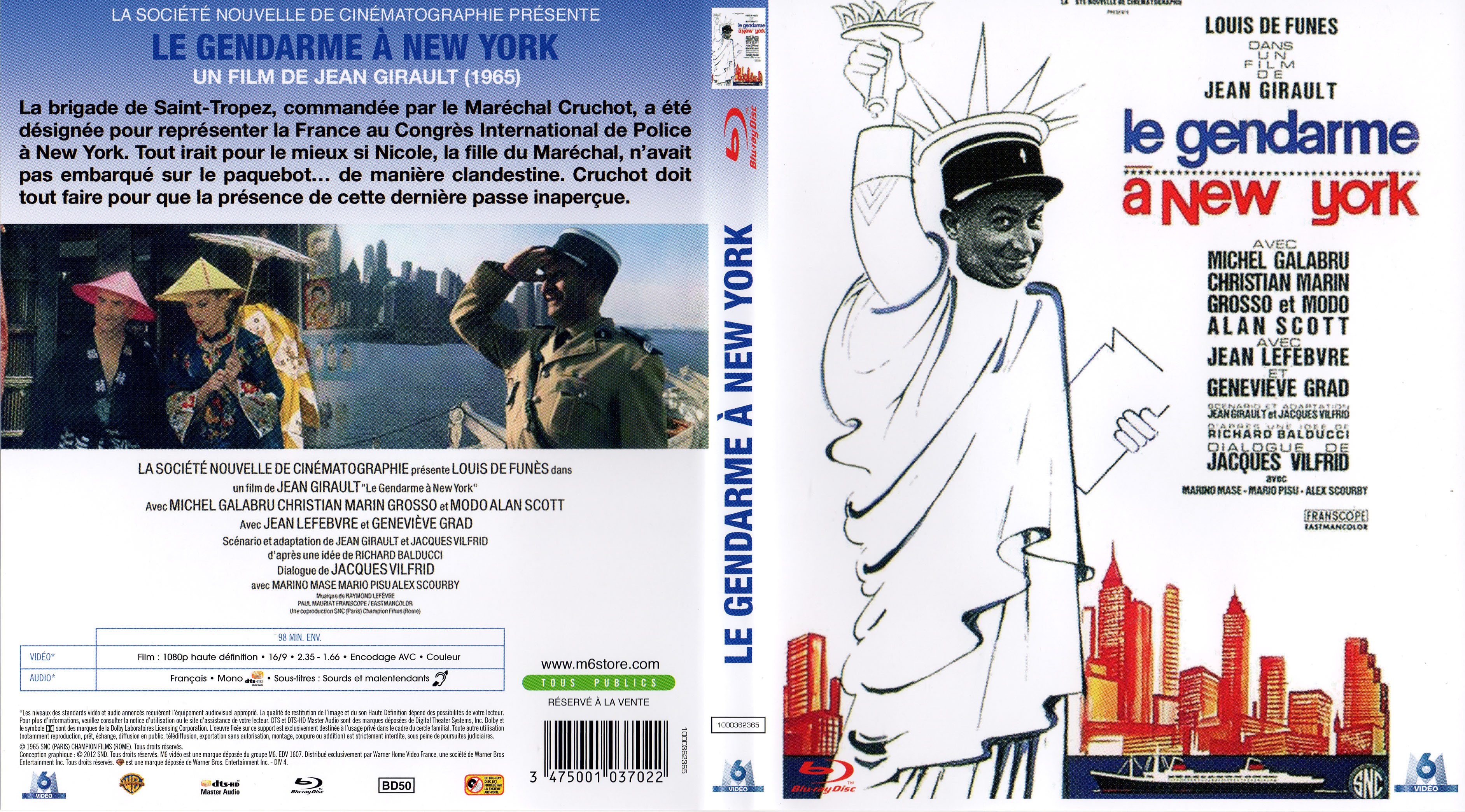 Jaquette DVD Le gendarme  New-York (BLU-RAY)