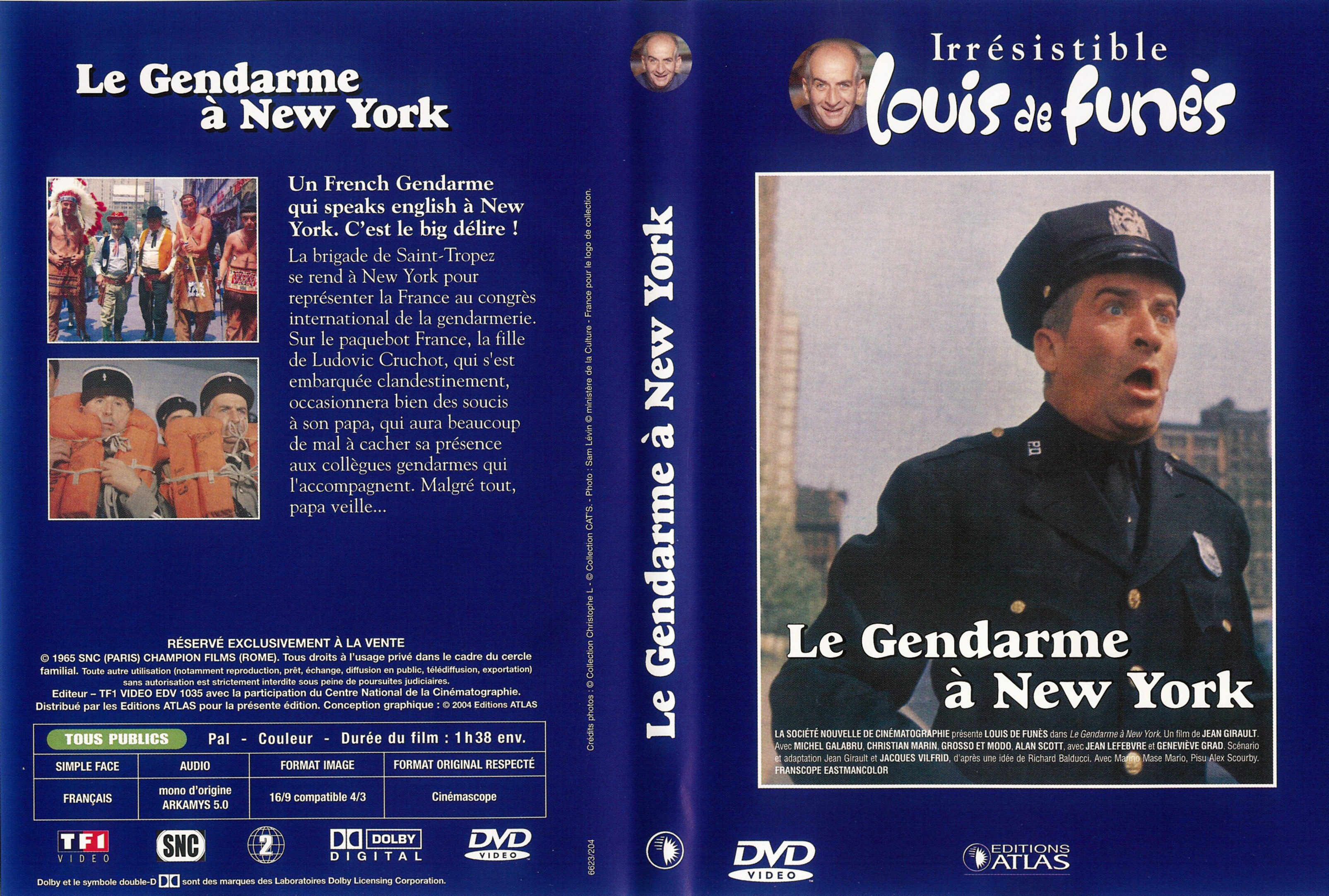 Jaquette DVD Le gendarme  New-York v2