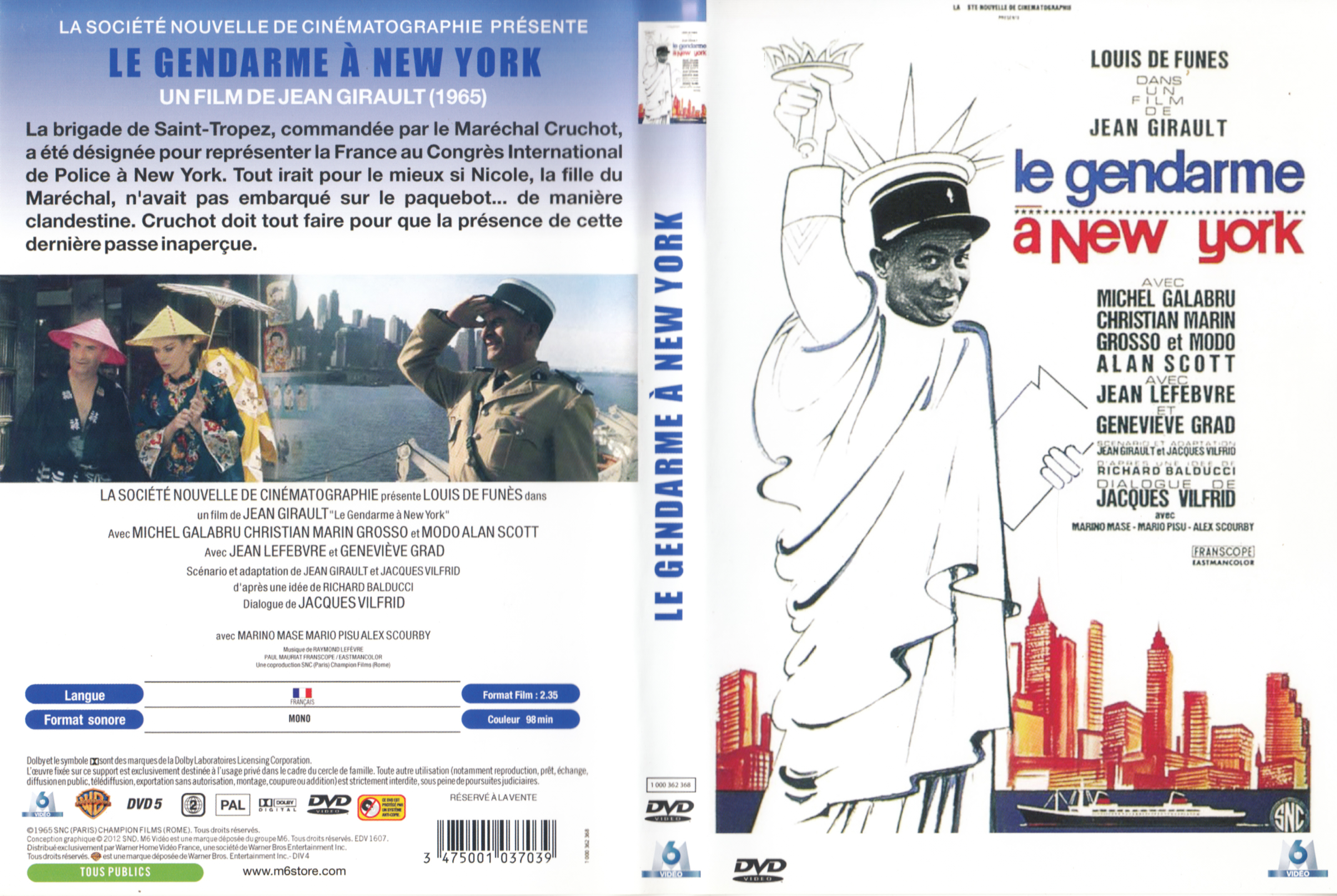 Jaquette DVD Le gendarme  New-York v4