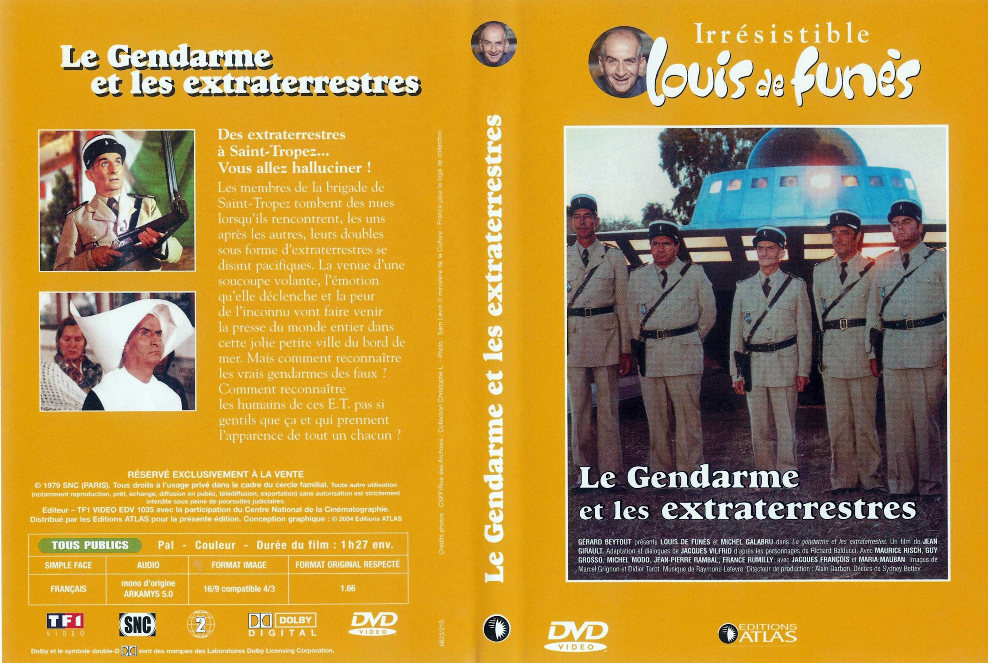 Jaquette DVD Le gendarme et les extra-terrestres v2