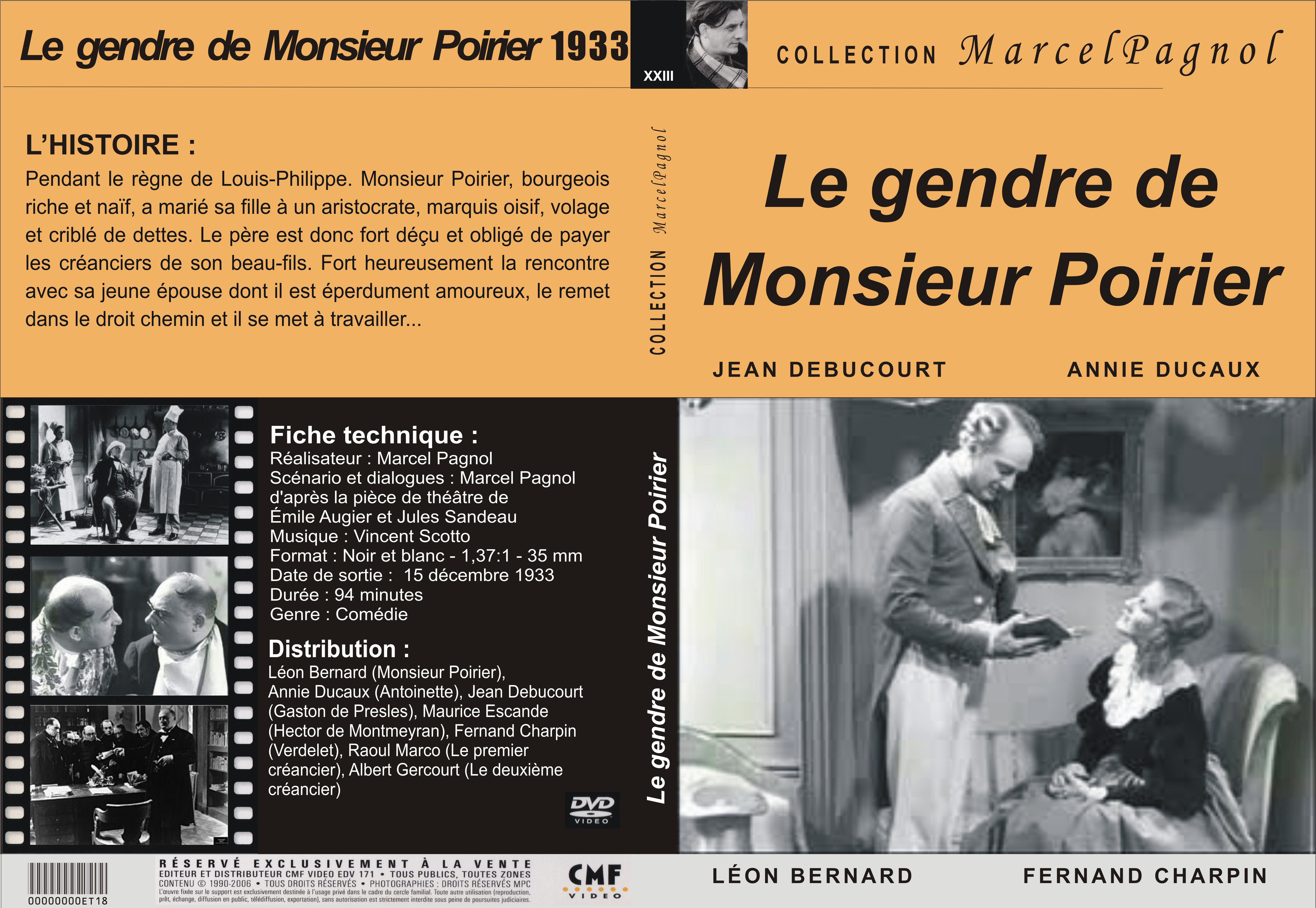 Jaquette DVD Le gendre de Monsieur Poirier custom