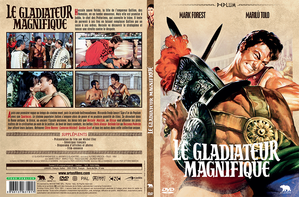 Jaquette DVD Le gladiateur magnifique