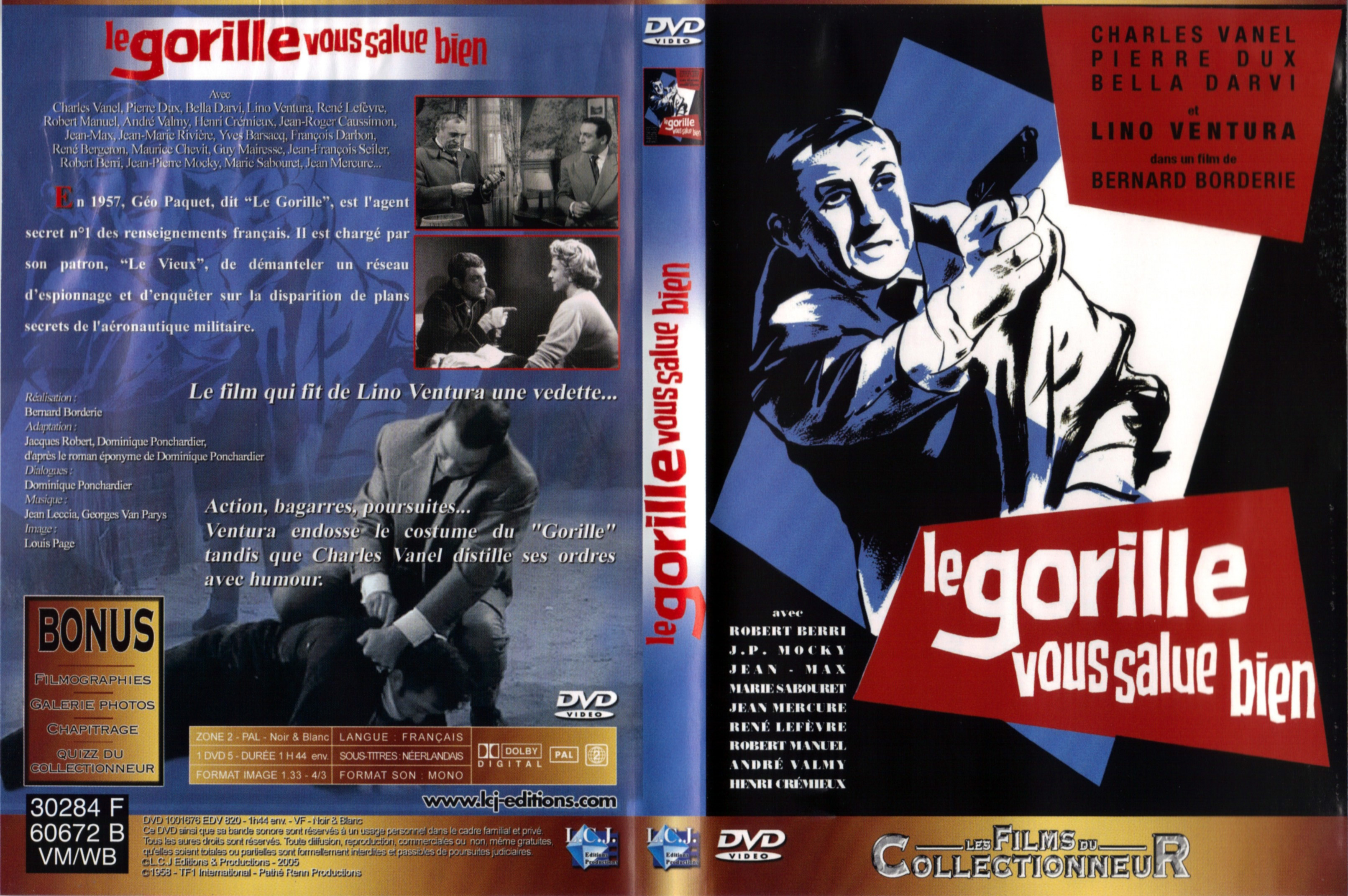 Jaquette DVD Le gorille vous salue bien v3