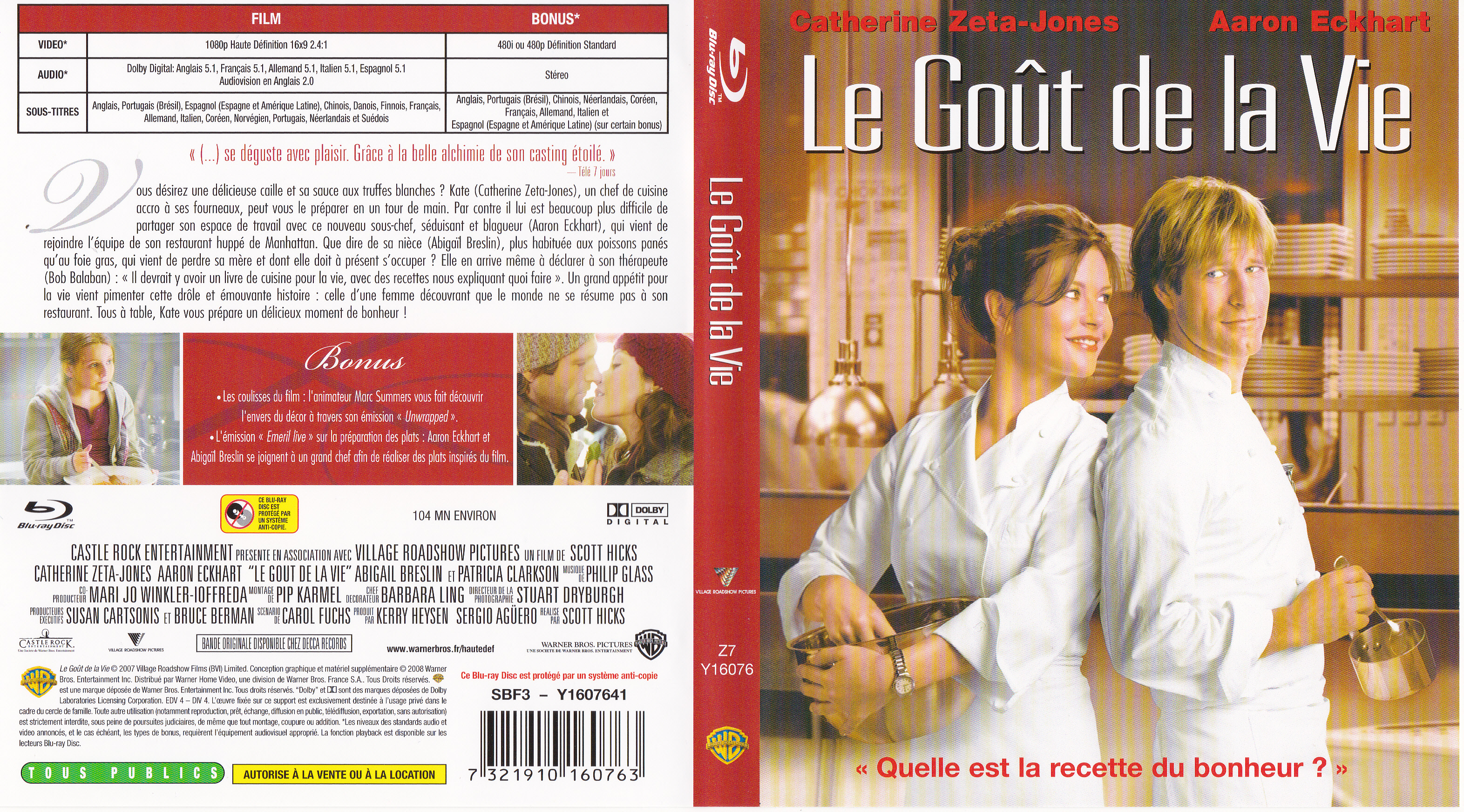 Jaquette DVD Le gout de la vie (BLU-RAY)