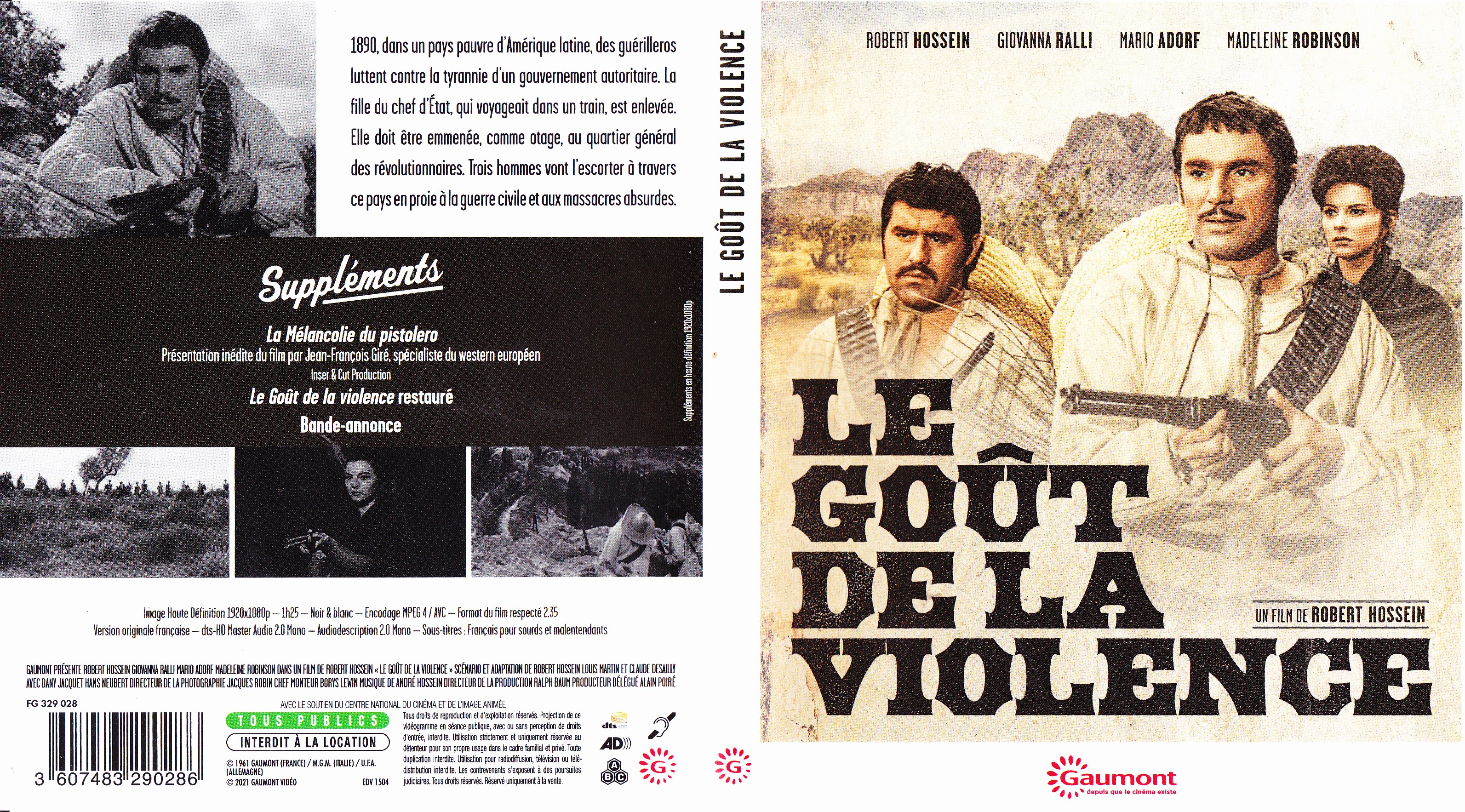Jaquette DVD Le gout de la violence (BLU-RAY)