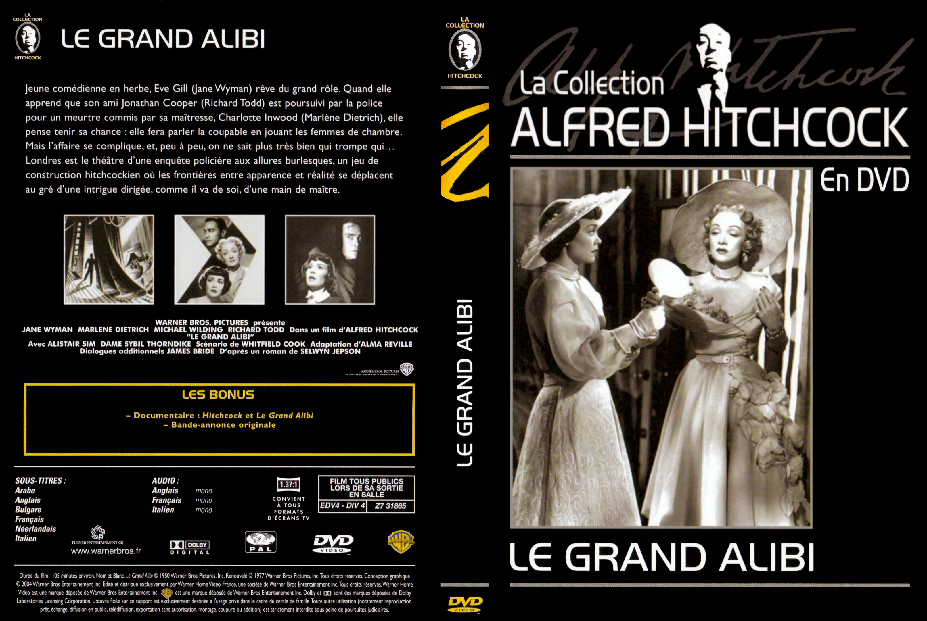 Jaquette DVD Le grand alibi (1950)