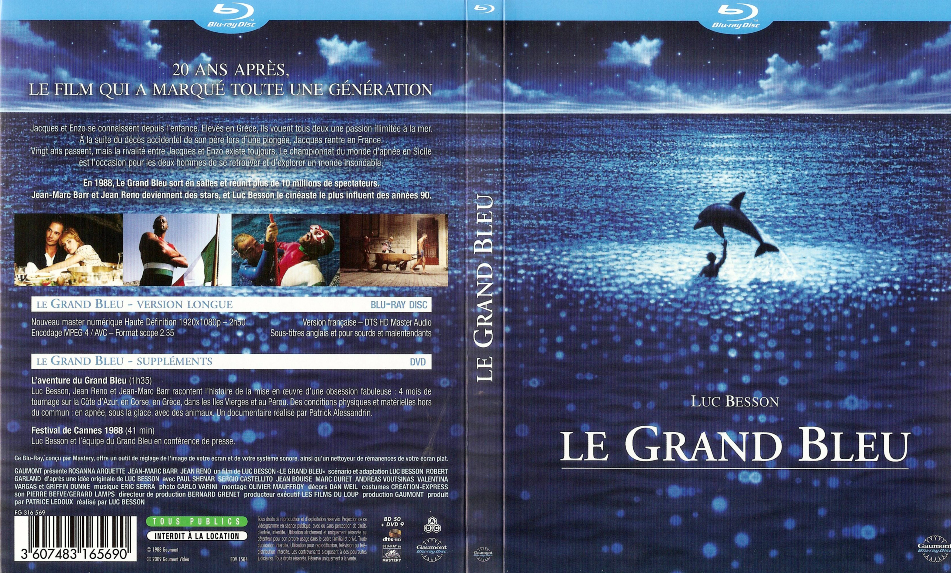 Jaquette DVD Le grand bleu (BLU-RAY)