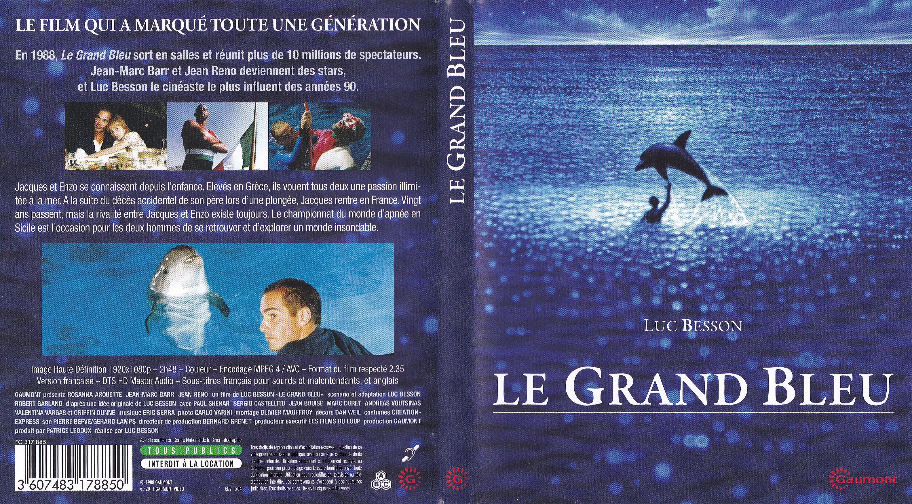 Jaquette DVD Le grand bleu (BLU-RAY) v2