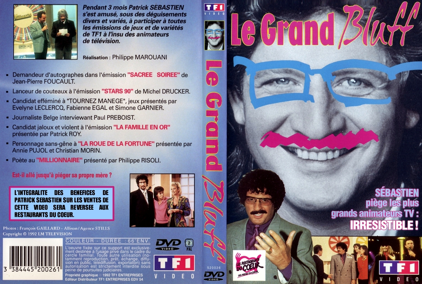 Jaquette DVD Le grand bluff (Patrick Sebastien) custom