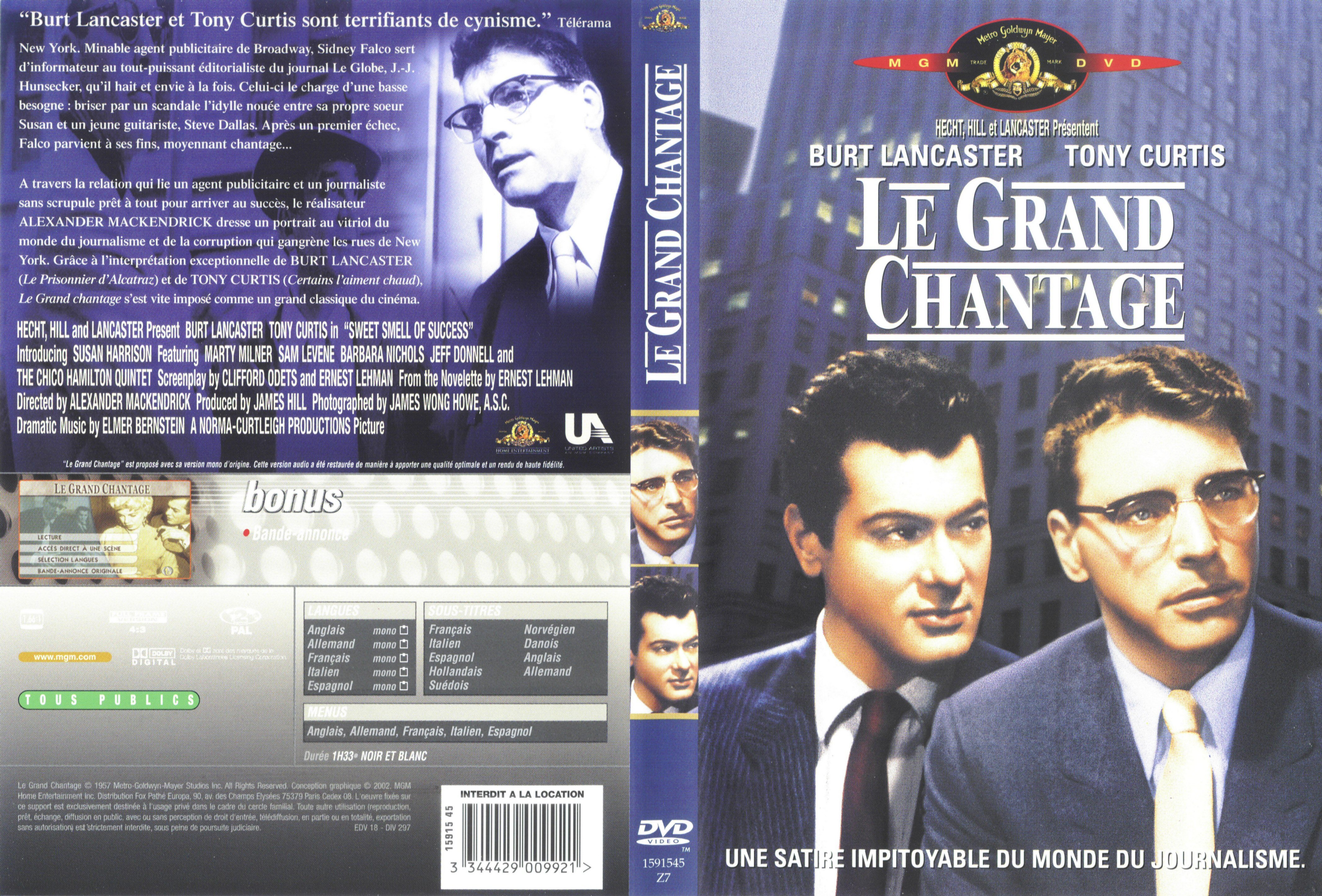 Jaquette DVD Le grand chantage