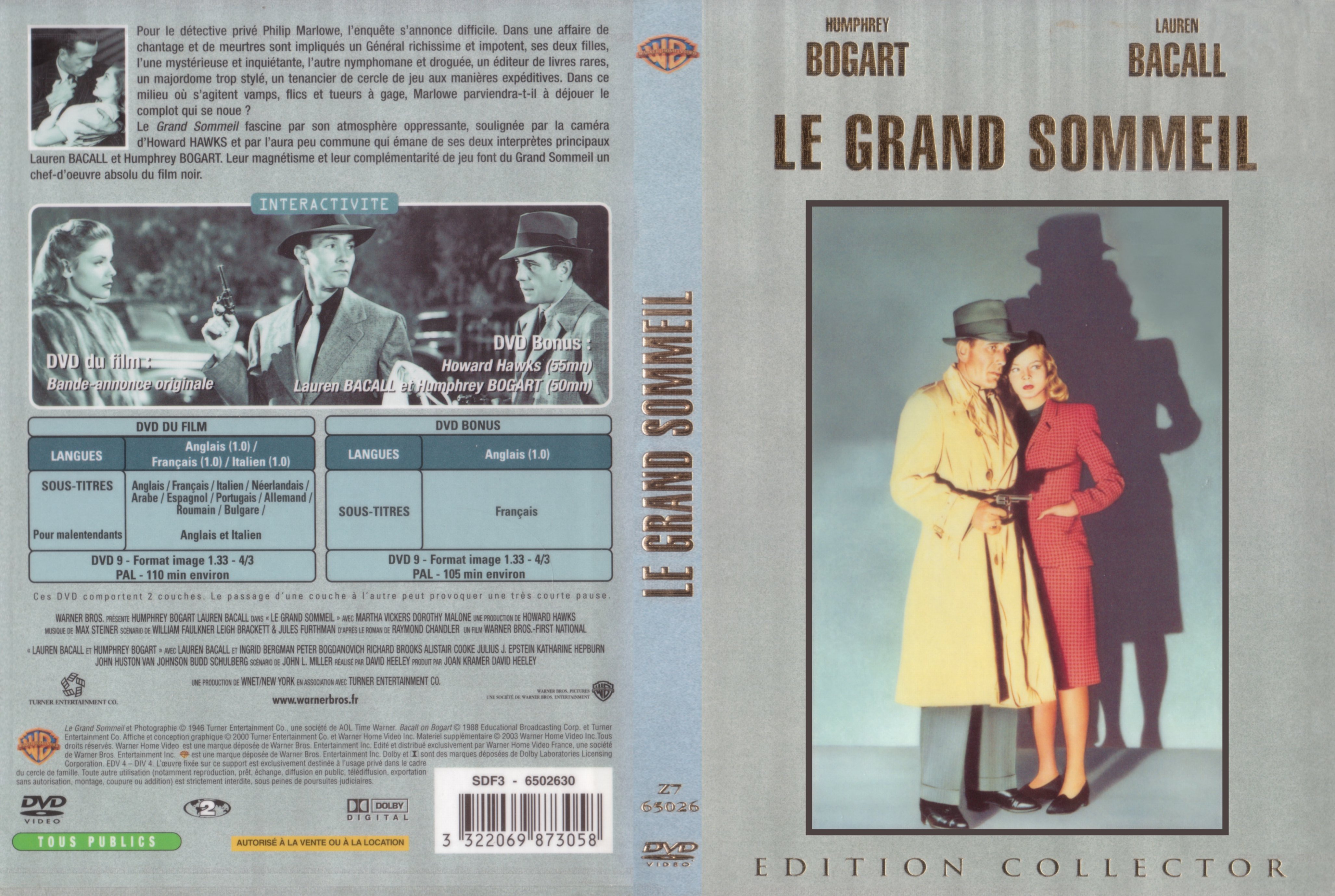 Jaquette DVD Le grand sommeil