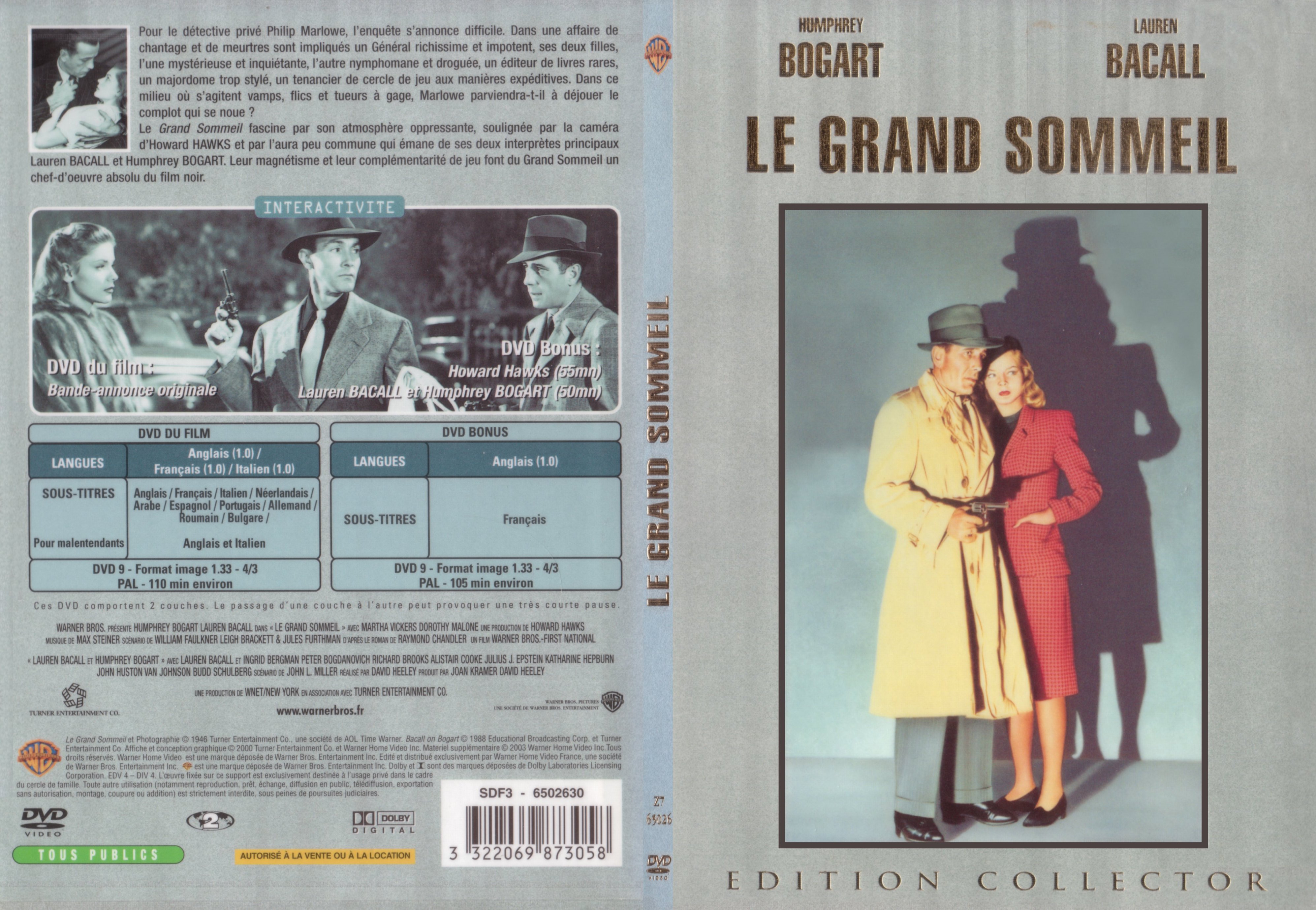 Jaquette DVD Le grand sommeil - SLIM