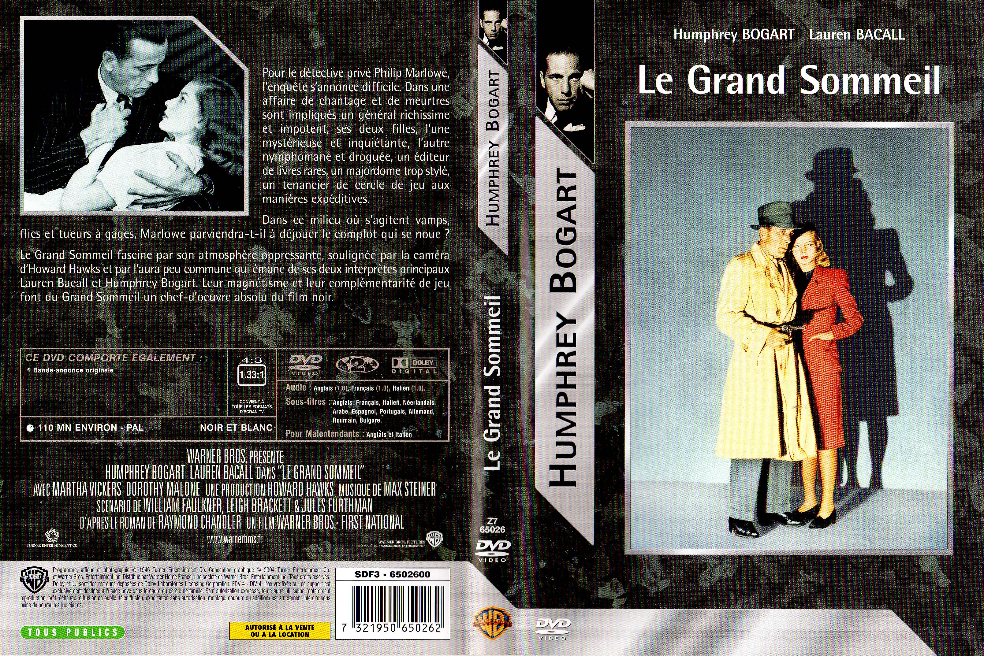 Jaquette DVD Le grand sommeil v2