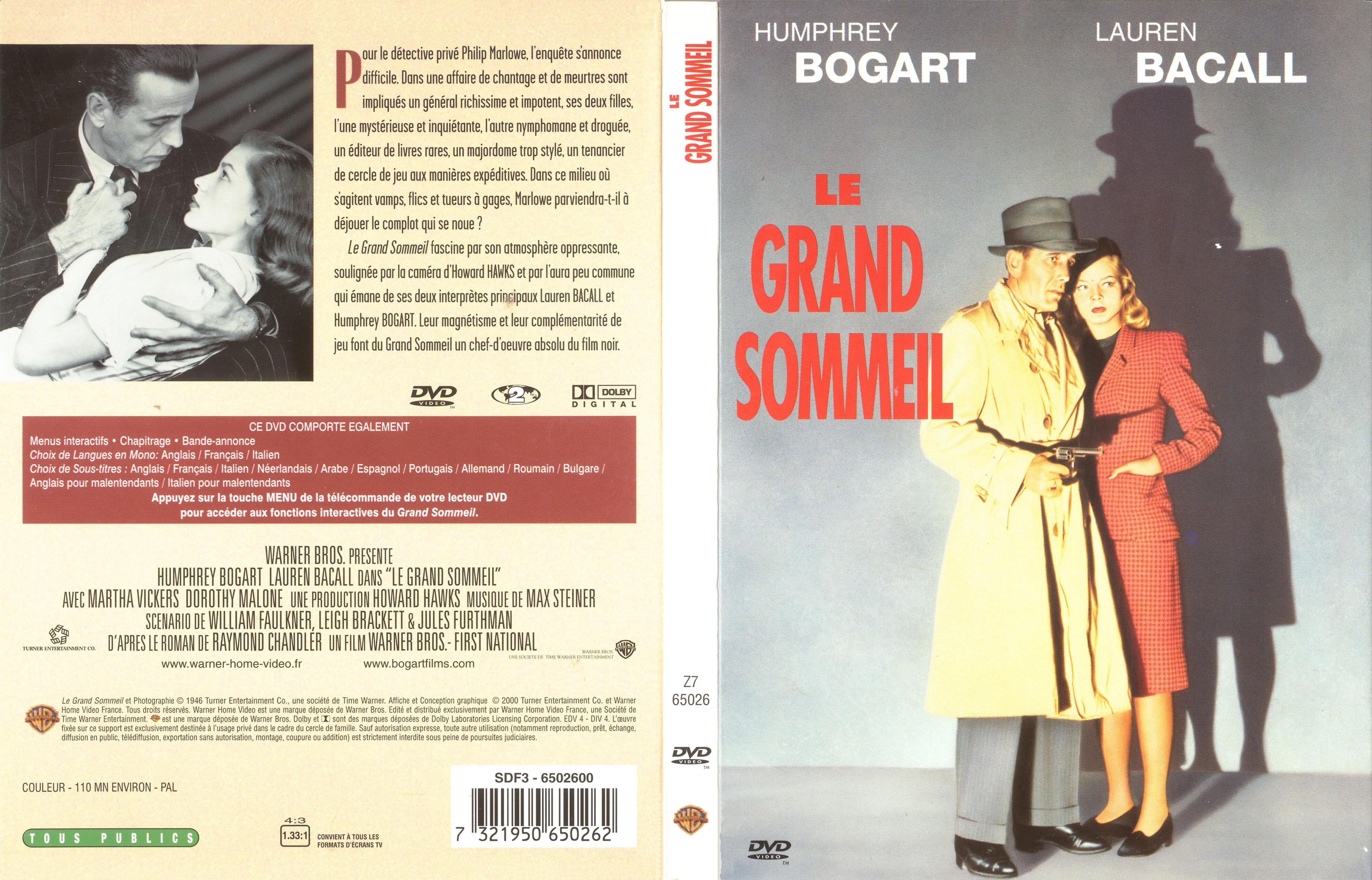 Jaquette DVD Le grand sommeil v3