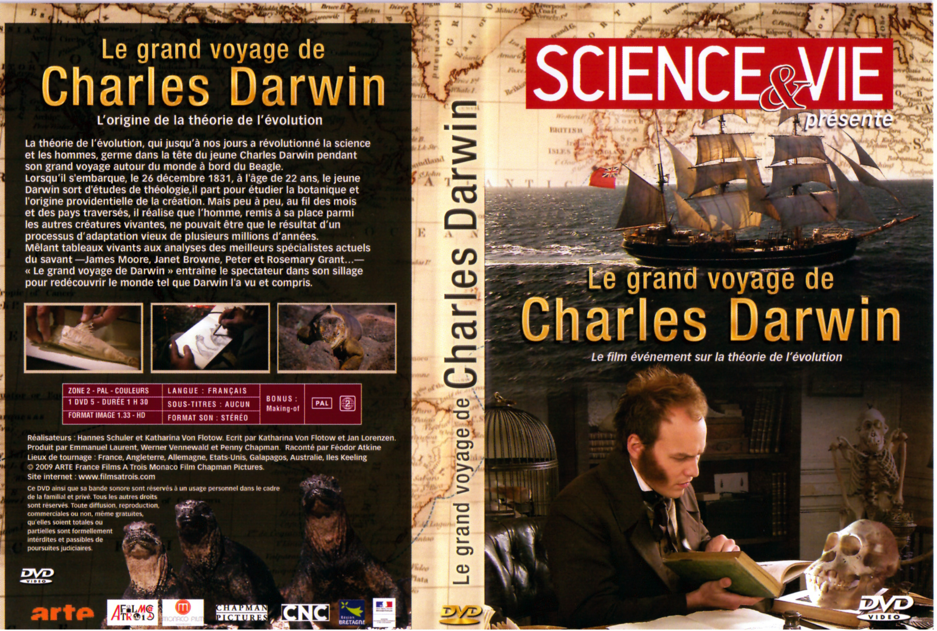 Jaquette DVD Le grand voyage de Charles Darwin