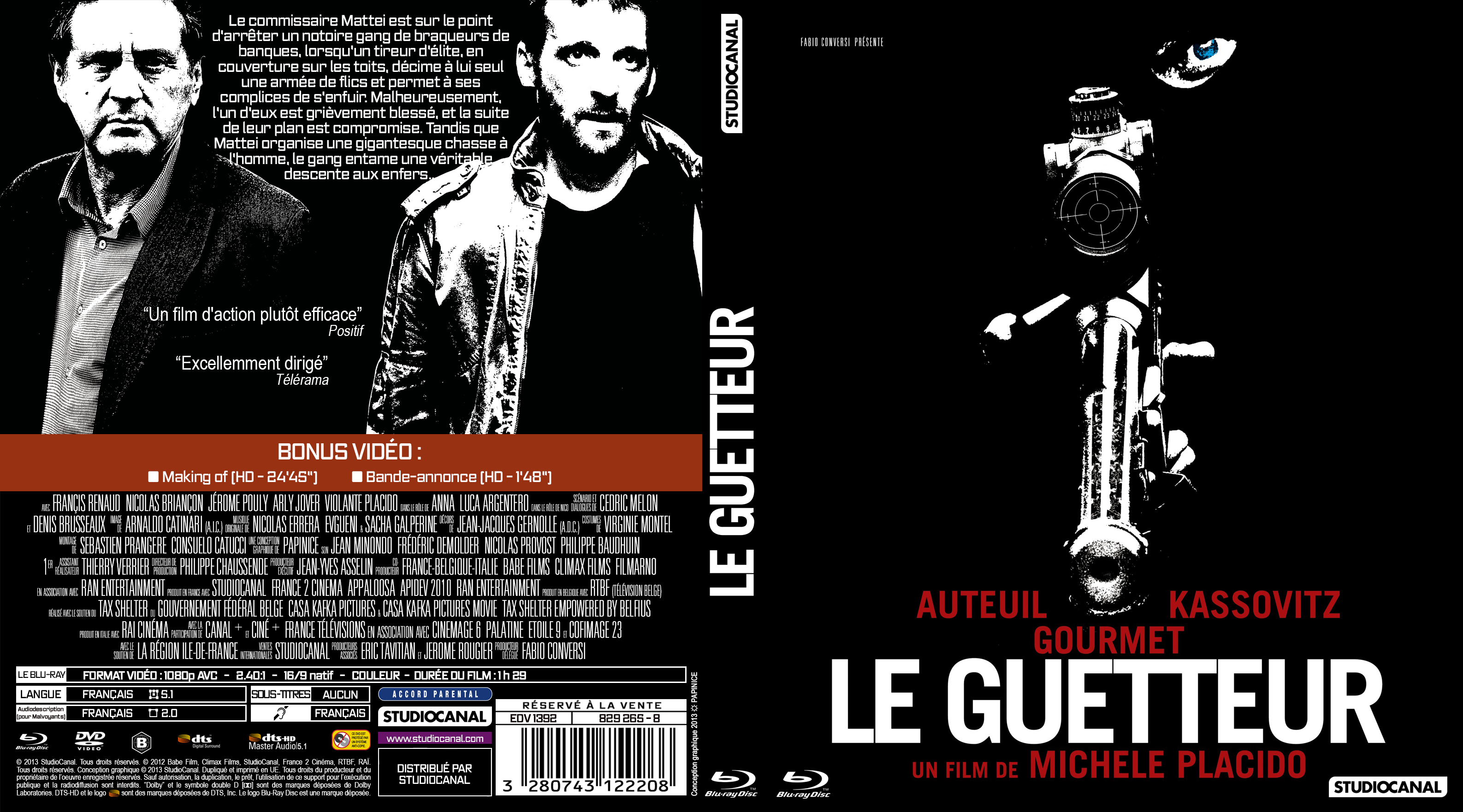 Jaquette DVD Le guetteur custom (BLU-RAY)
