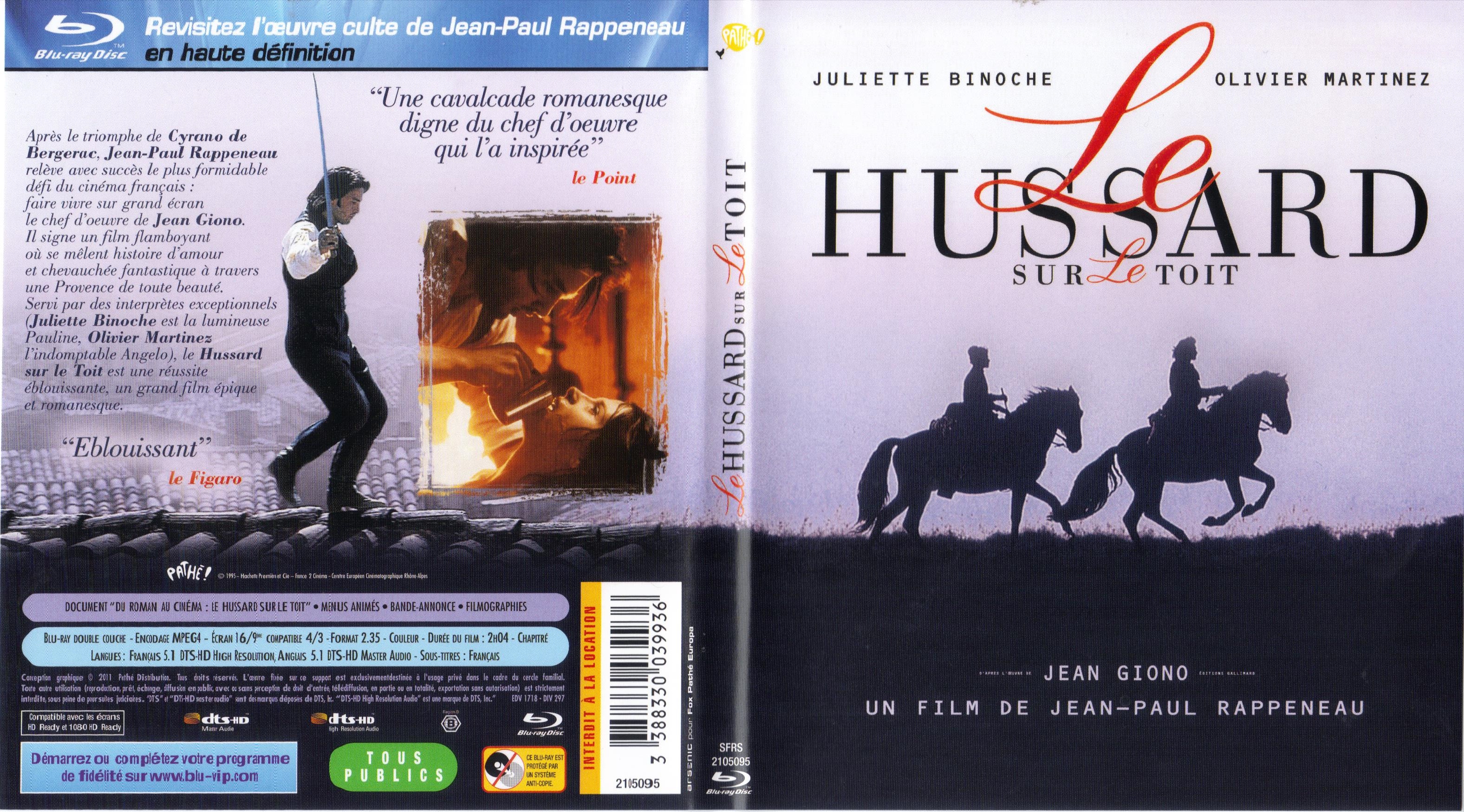 Jaquette DVD Le hussard sur le toit (BLU-RAY)
