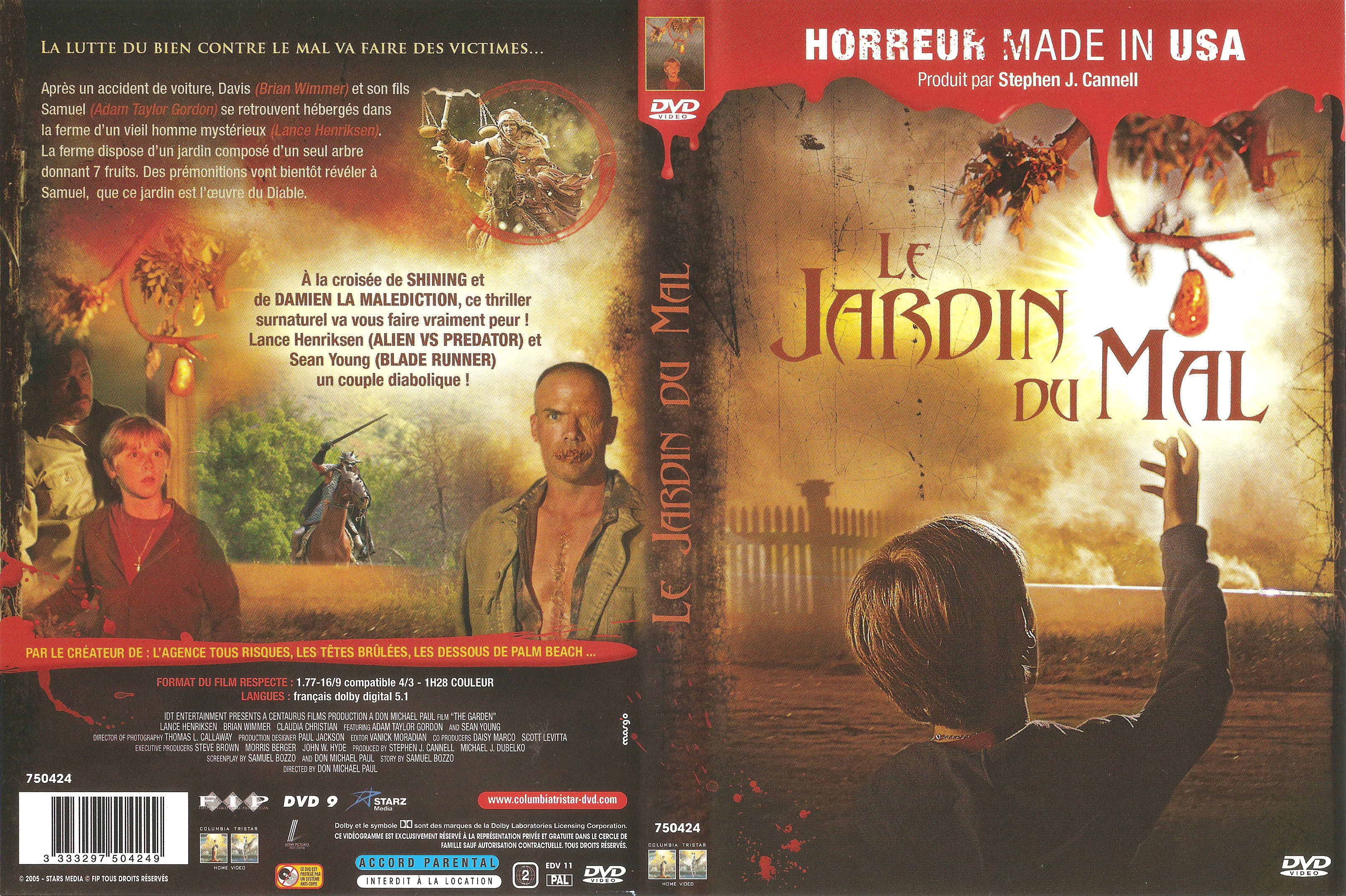 Jaquette DVD Le jardin du mal