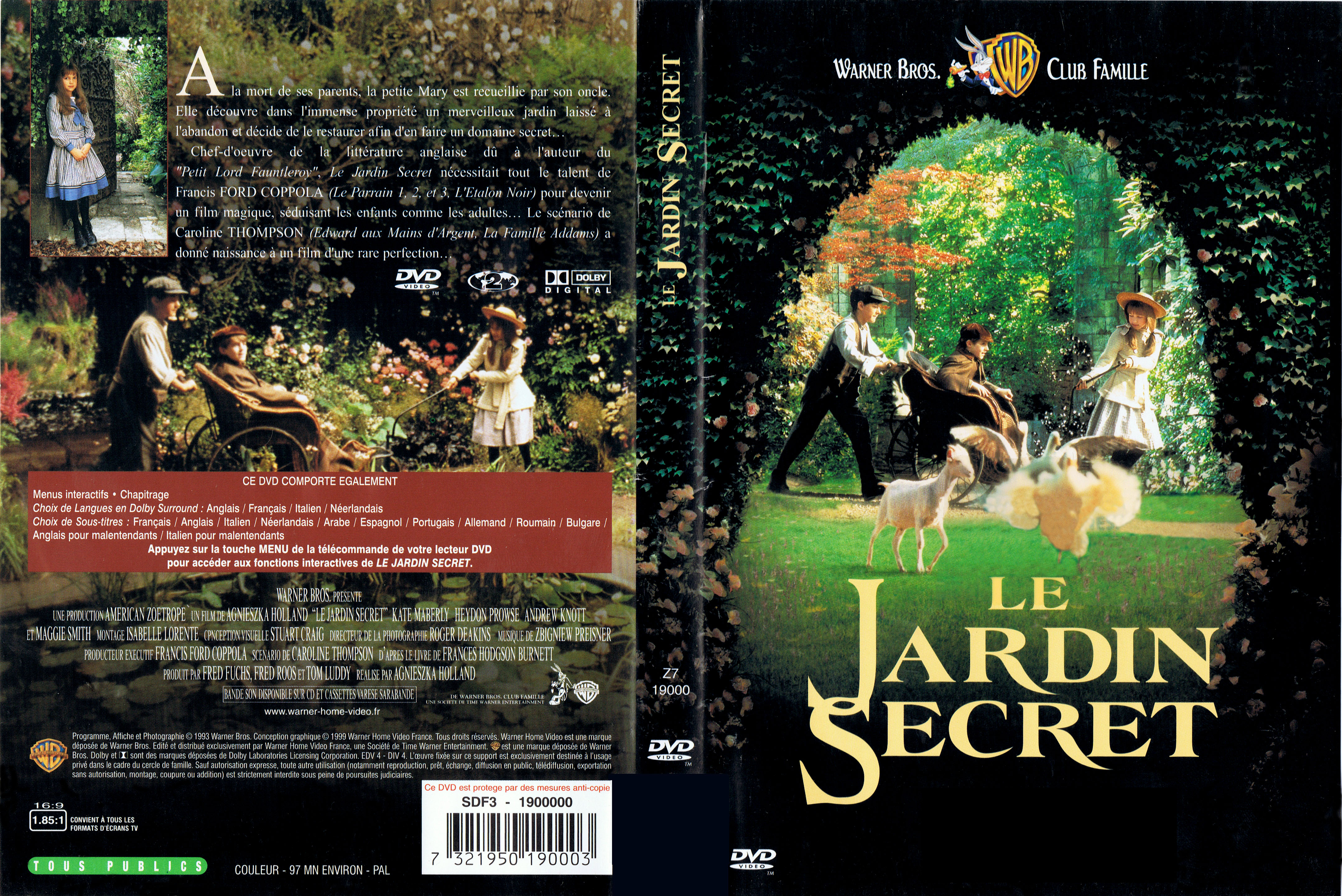 Jaquette DVD Le jardin secret