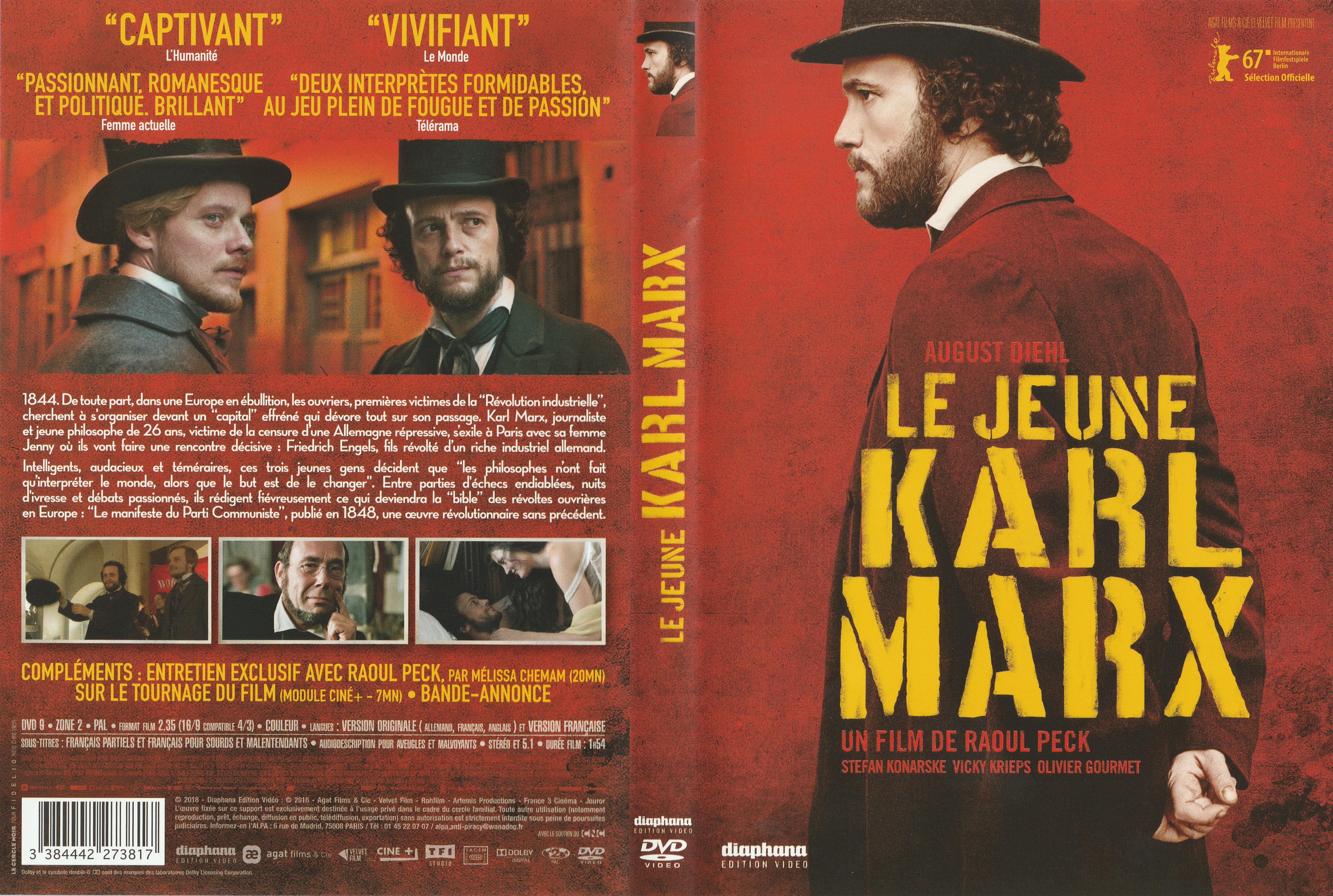 Jaquette DVD Le jeune Karl Marx