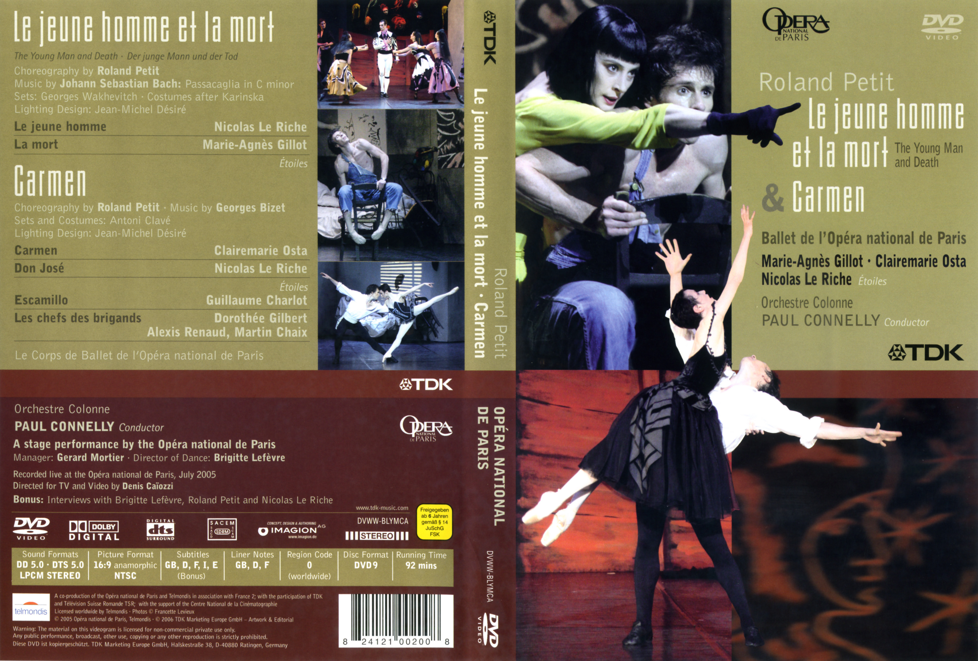 Jaquette DVD Le jeune homme et la mort + Carmen