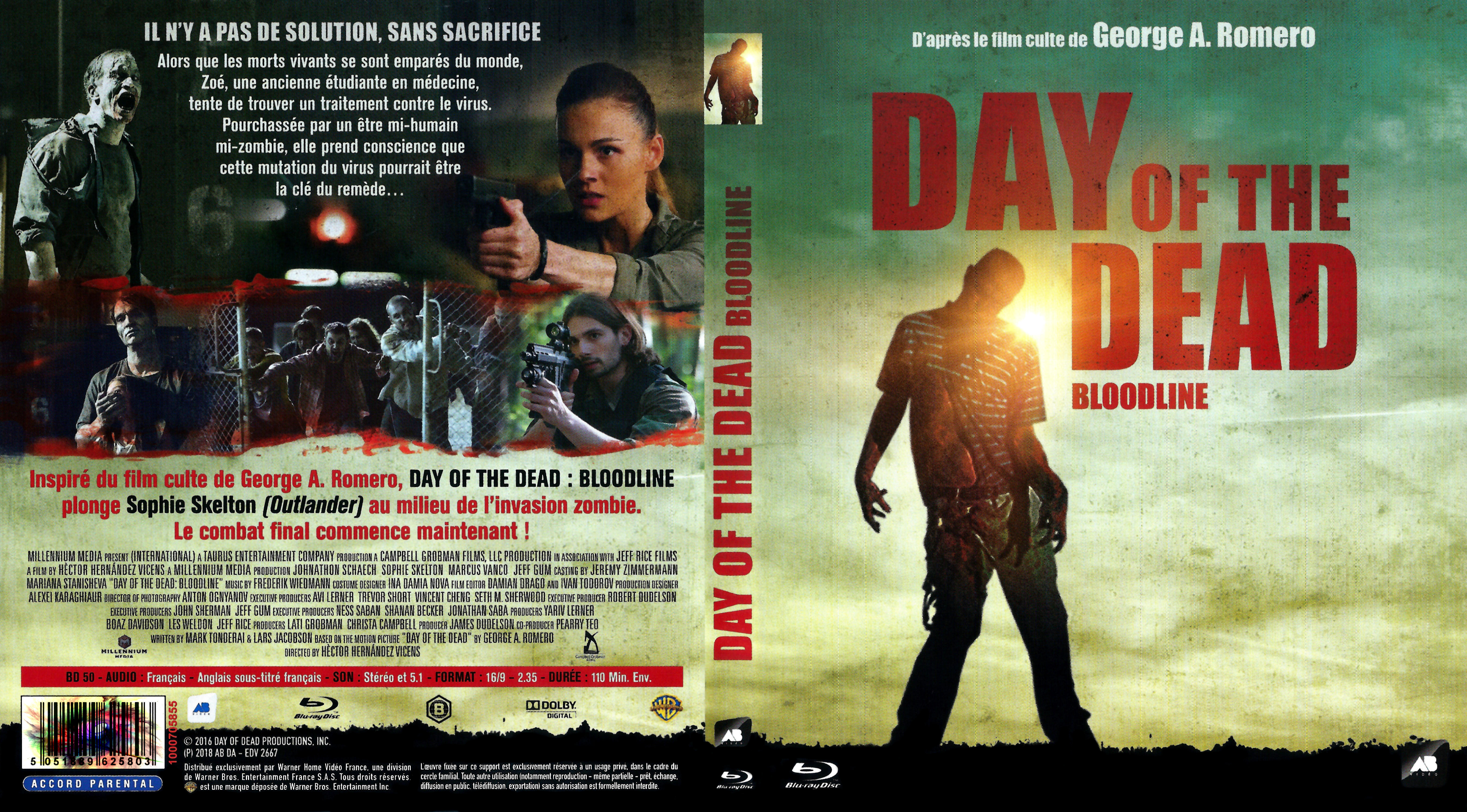Jaquette DVD Le jour des morts vivants Bloodline (day of the dead) (BLU-RAY)