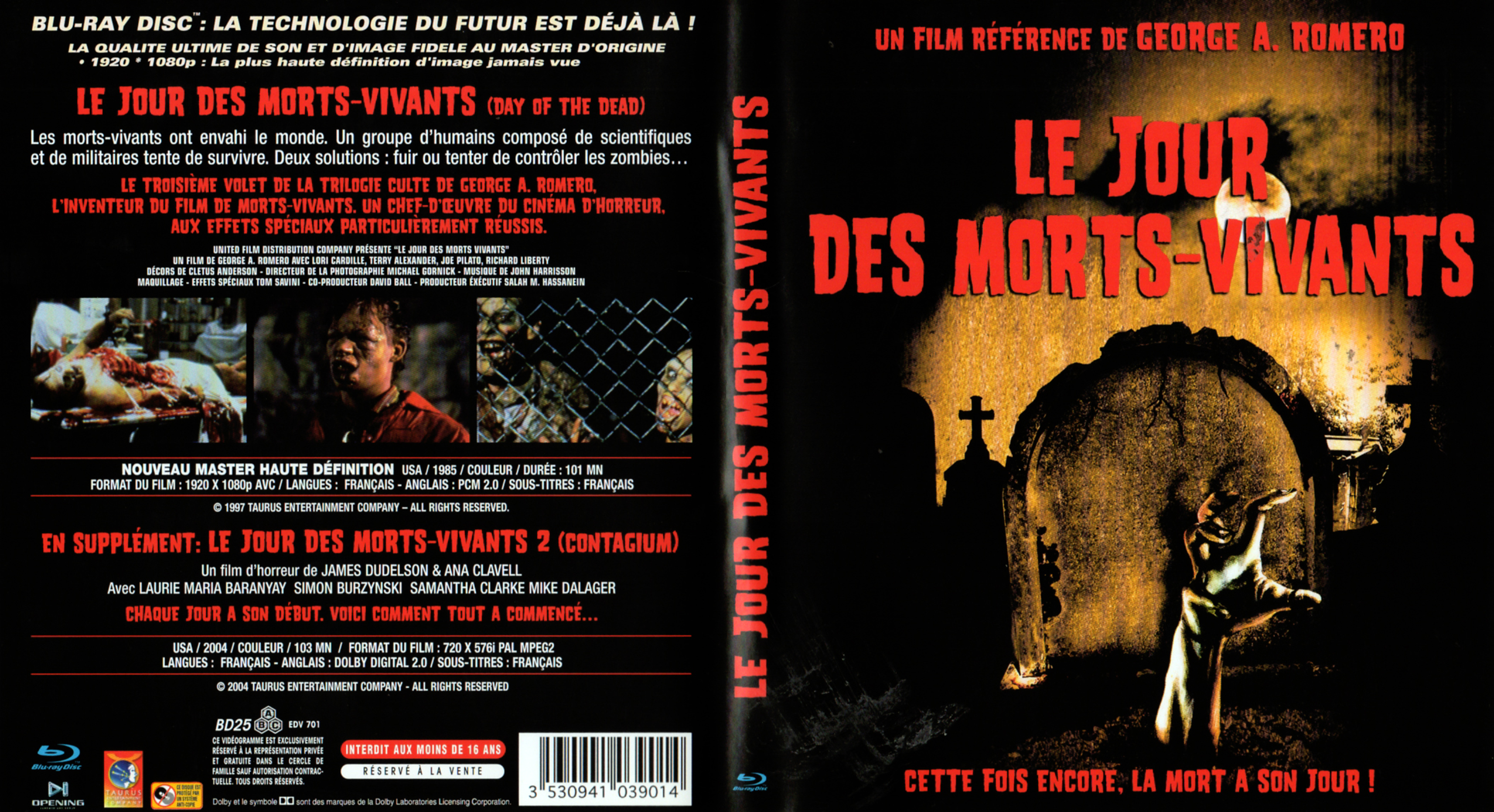 Jaquette DVD Le jour des morts-vivants (BLU-RAY)