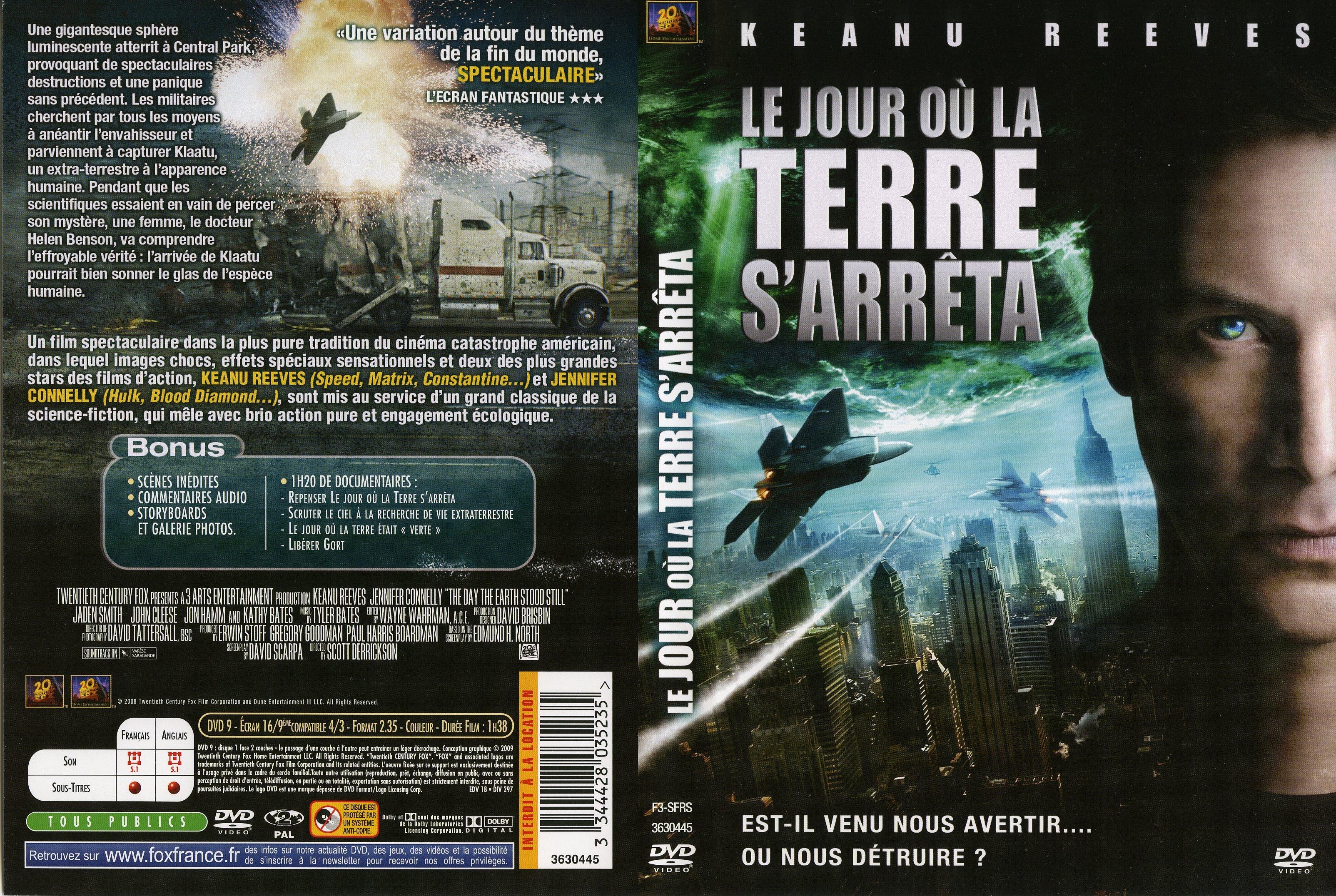 Jaquette DVD Le jour ou la terre s