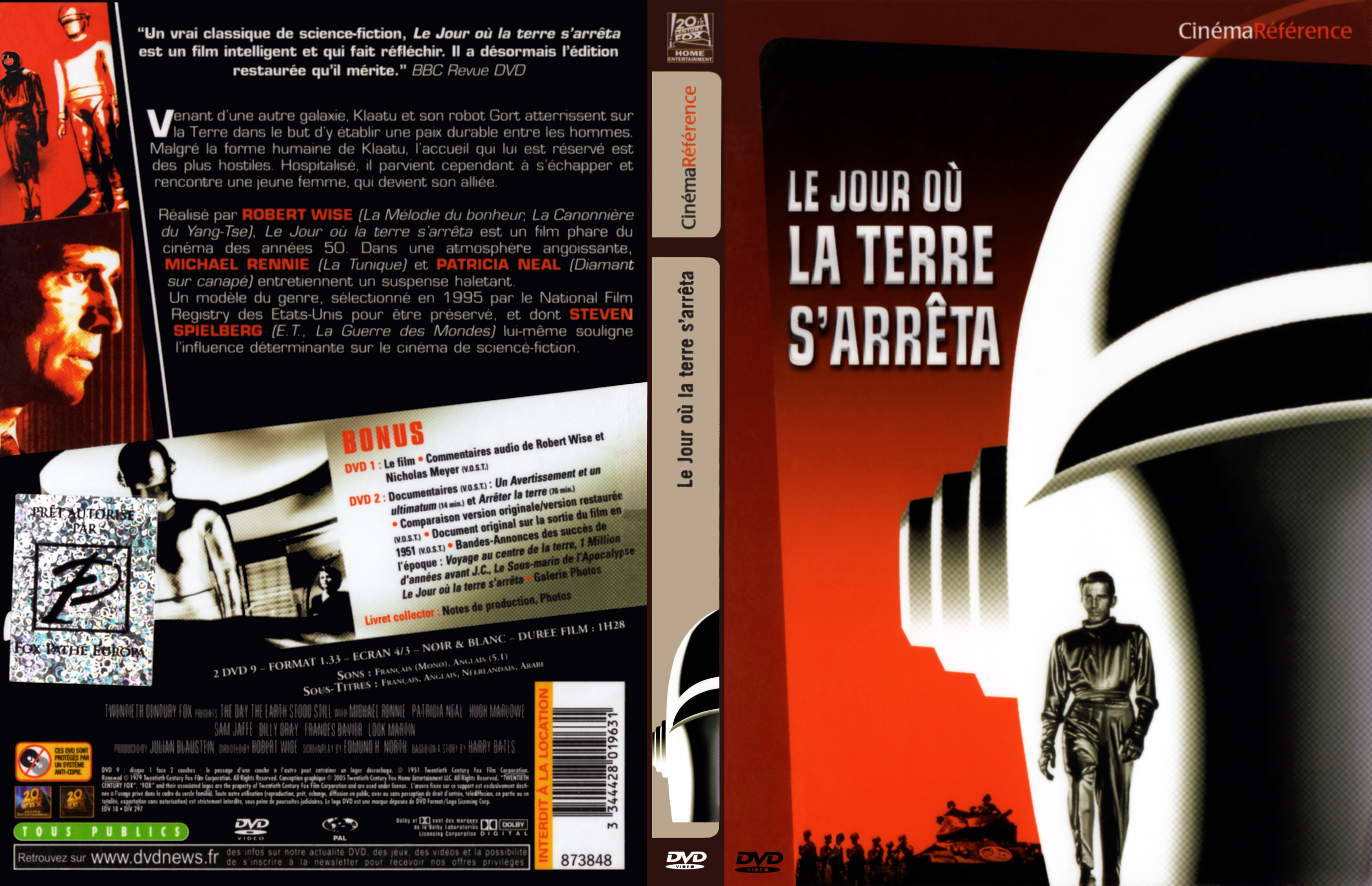 Jaquette DVD Le jour ou la terre s