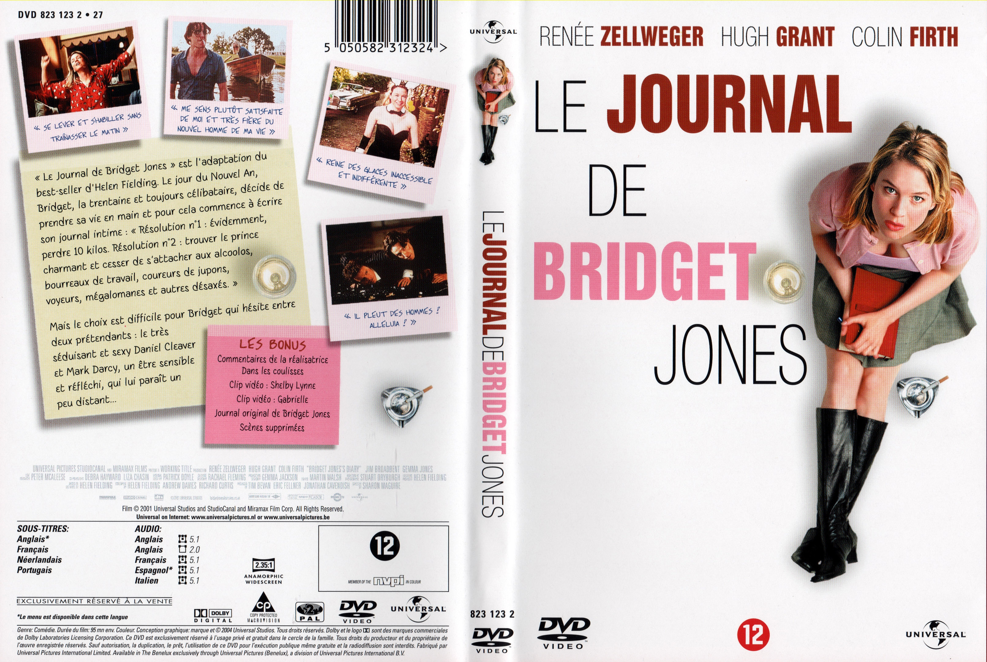 Jaquette DVD Le journal de Bridget Jones v2
