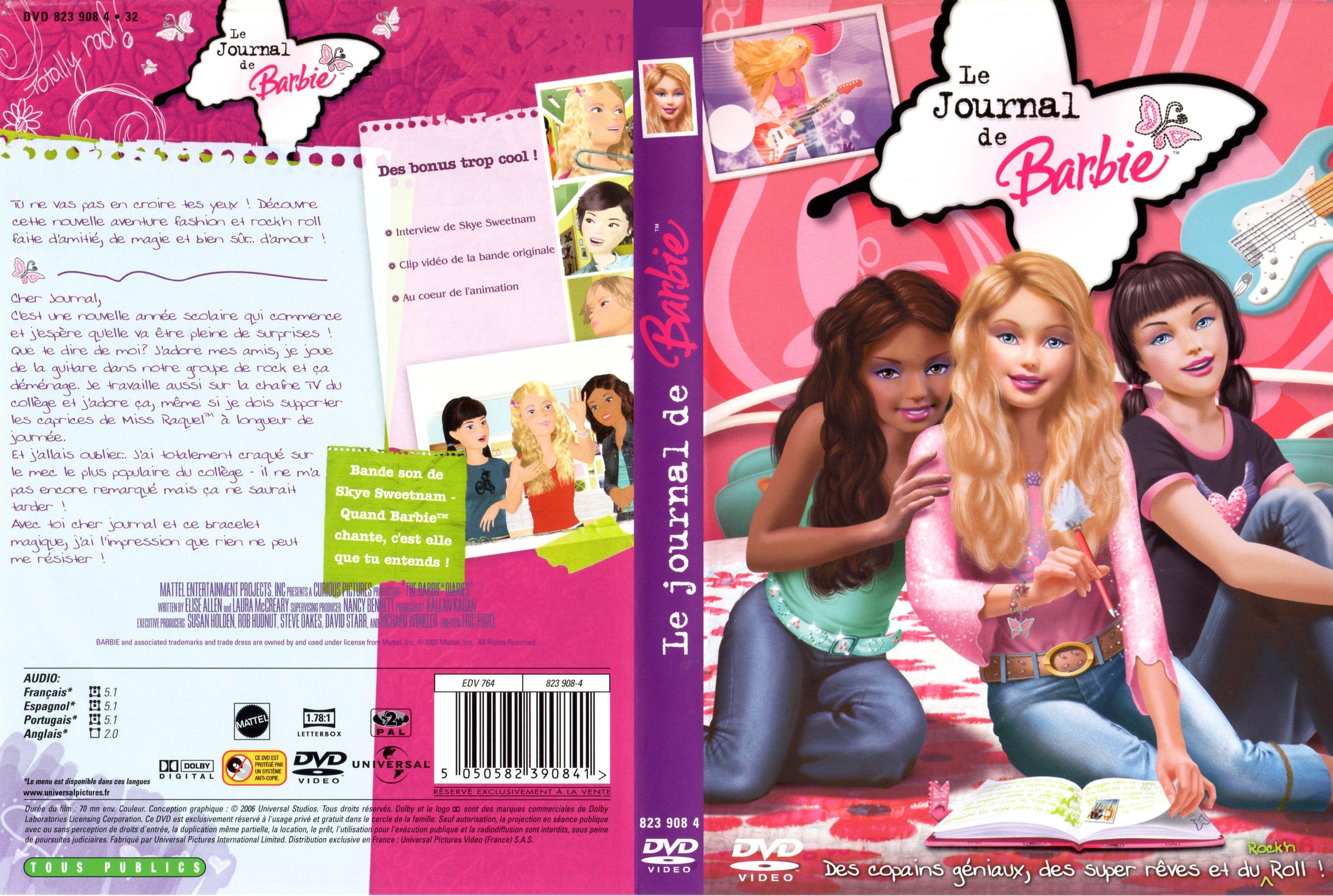 Jaquette DVD Le journal de barbie v2