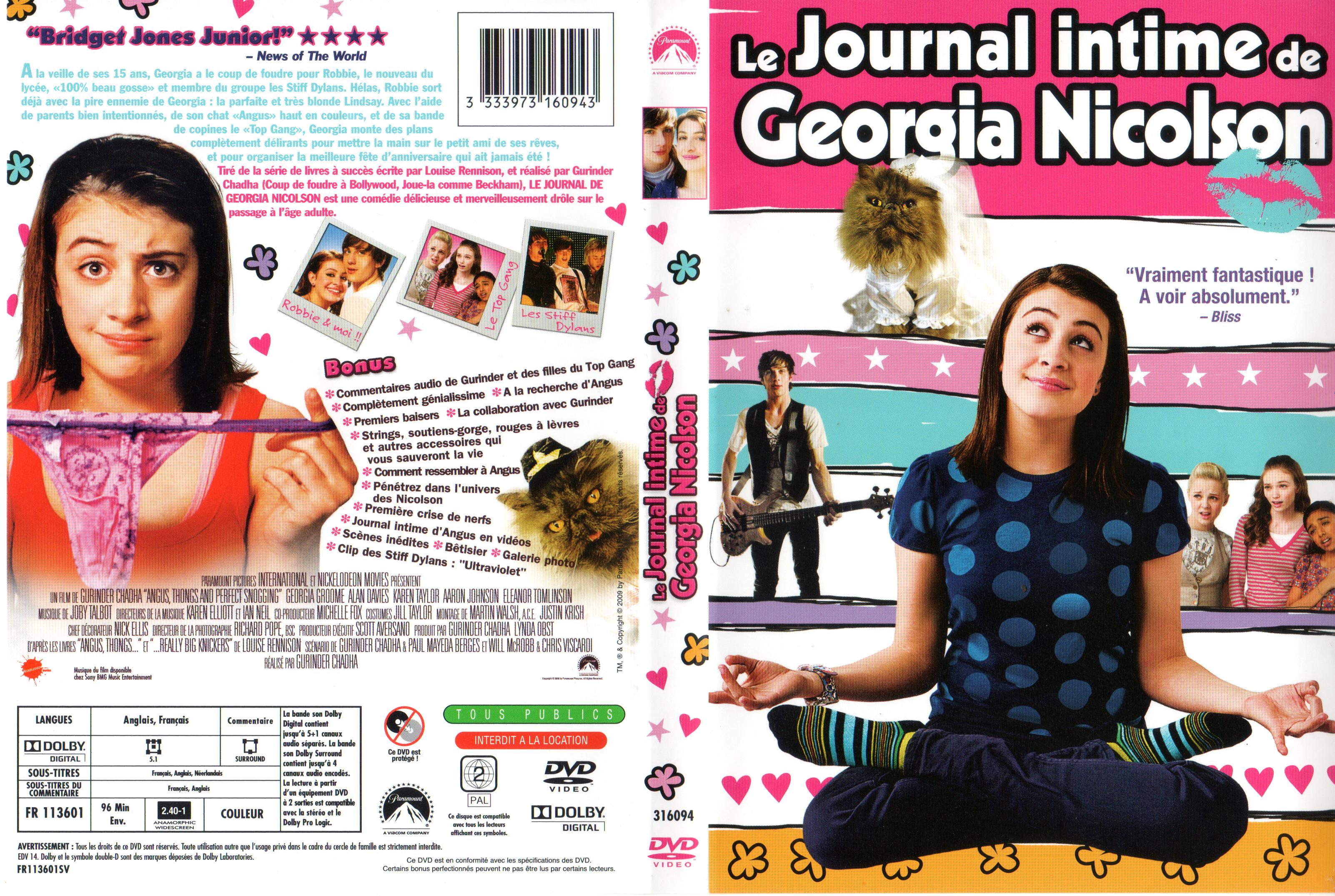 Jaquette DVD Le journal intime de Georgia Nicolson