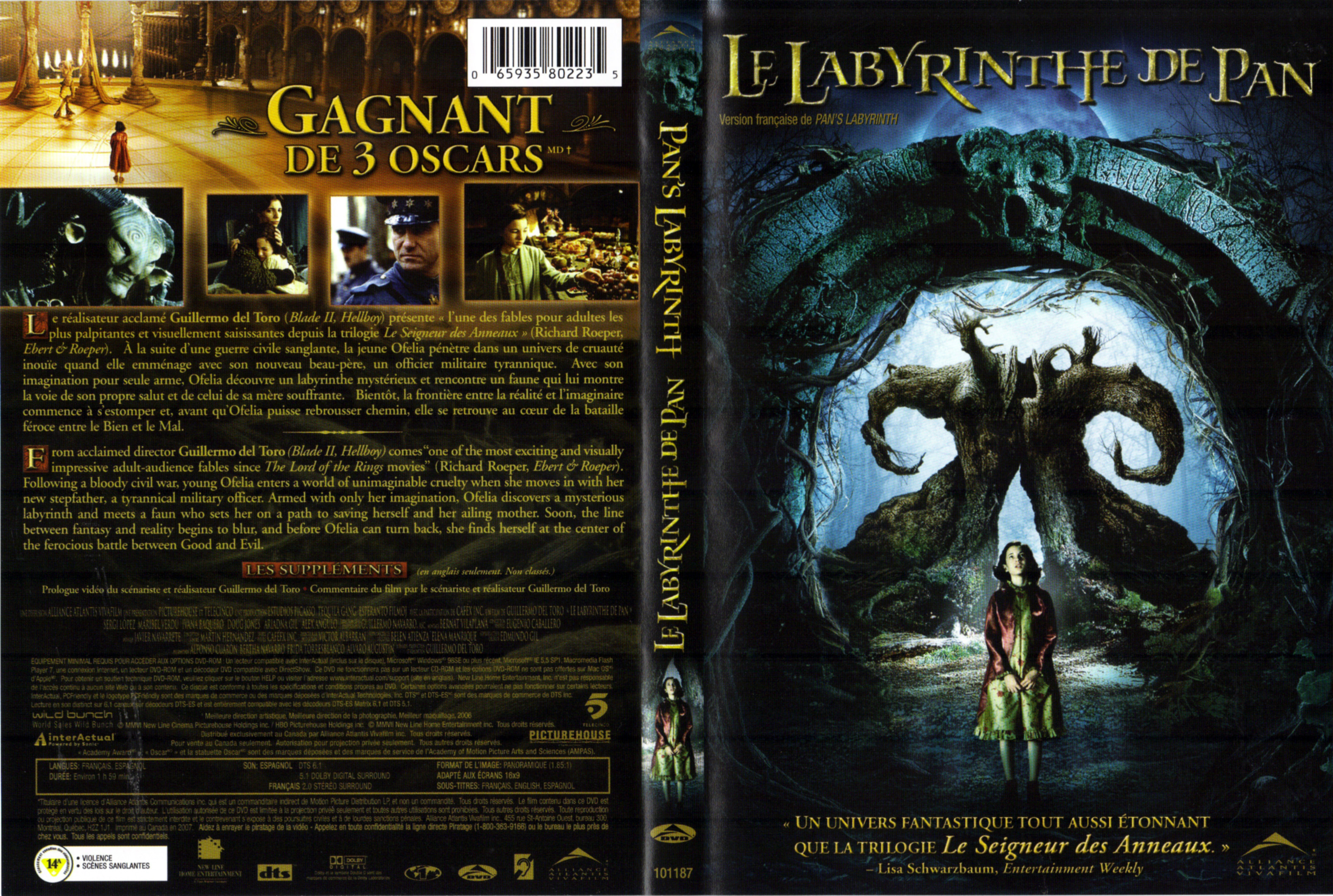 Jaquette DVD Le labyrinthe de pan (Canadienne)
