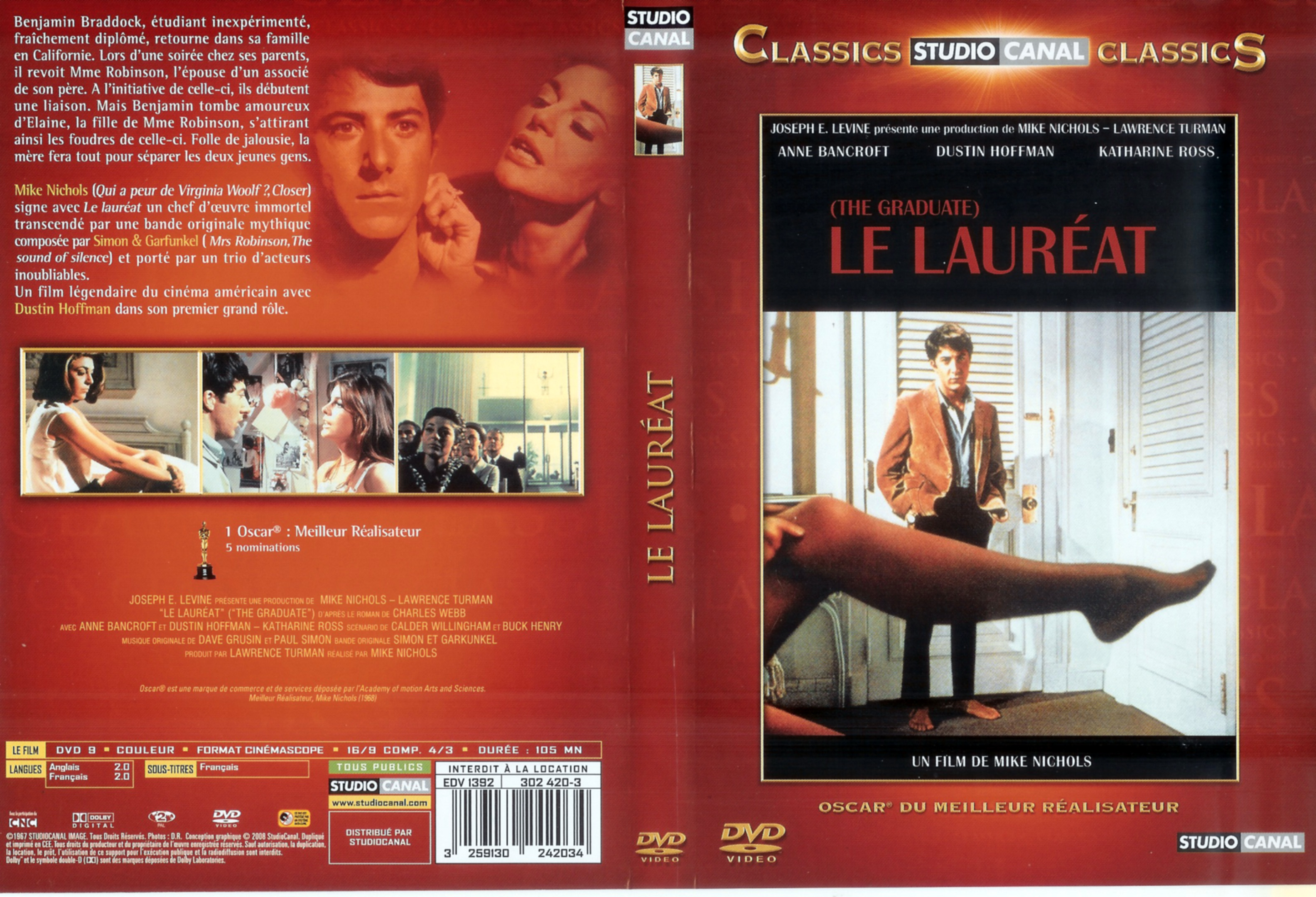 Jaquette DVD Le laurat v2