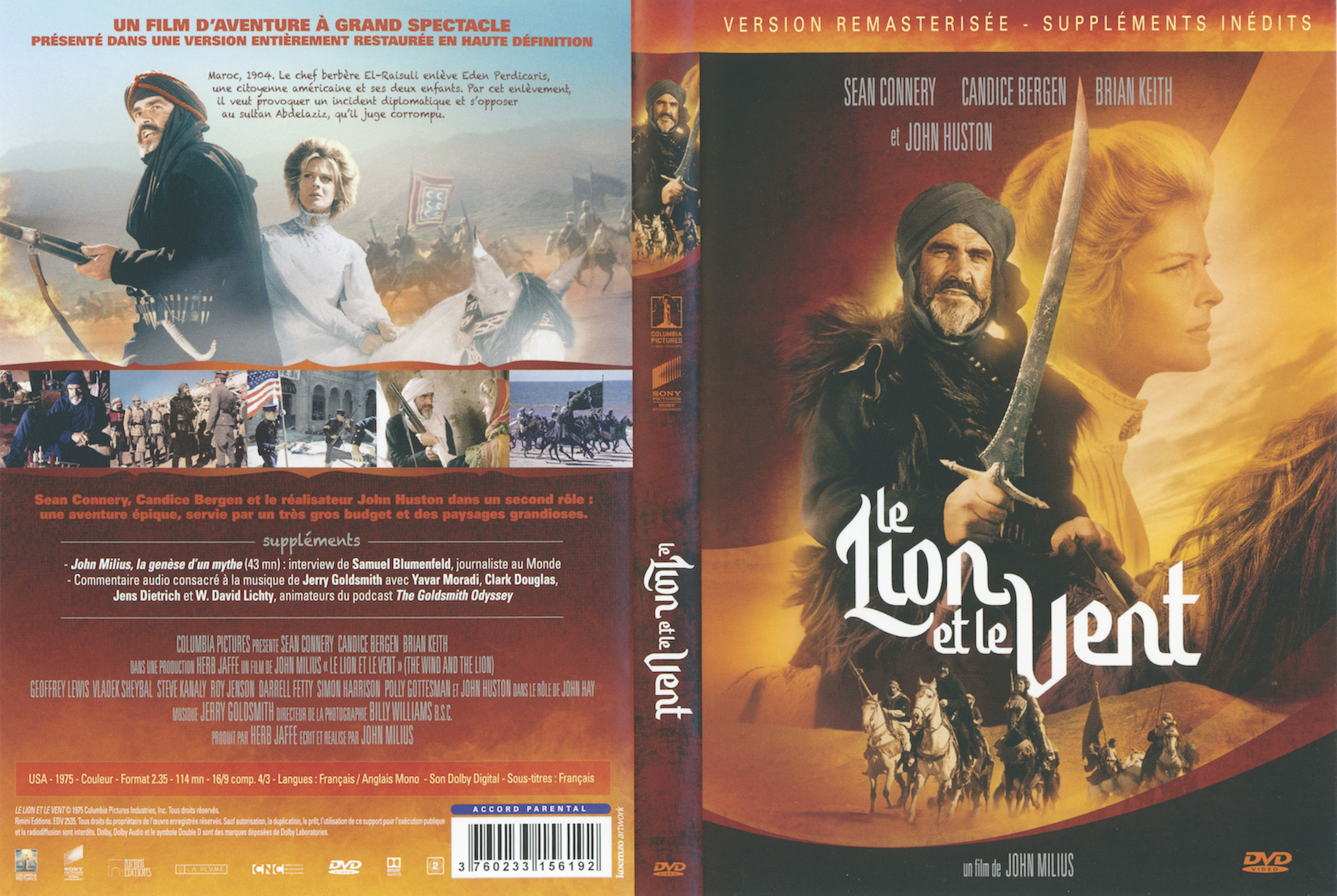Jaquette DVD Le lion et le vent v2