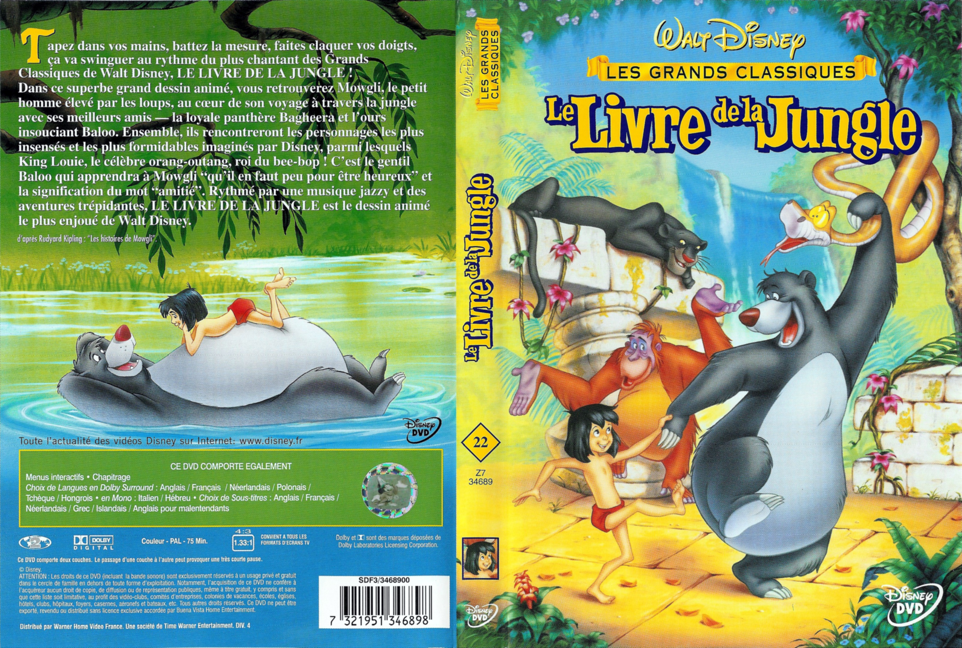 Jaquette DVD Le livre de la jungle