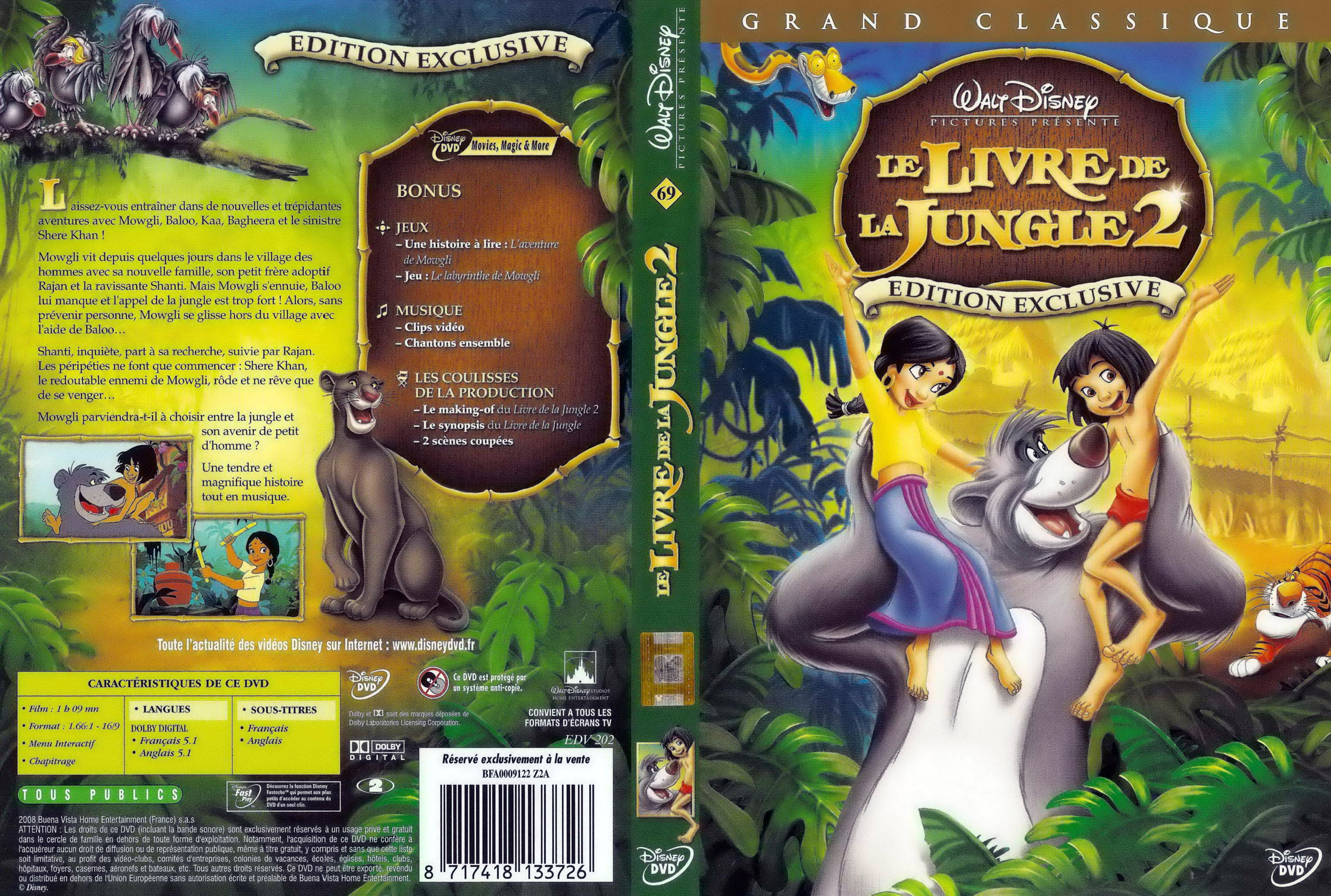 Jaquette DVD Le livre de la jungle 2 v2