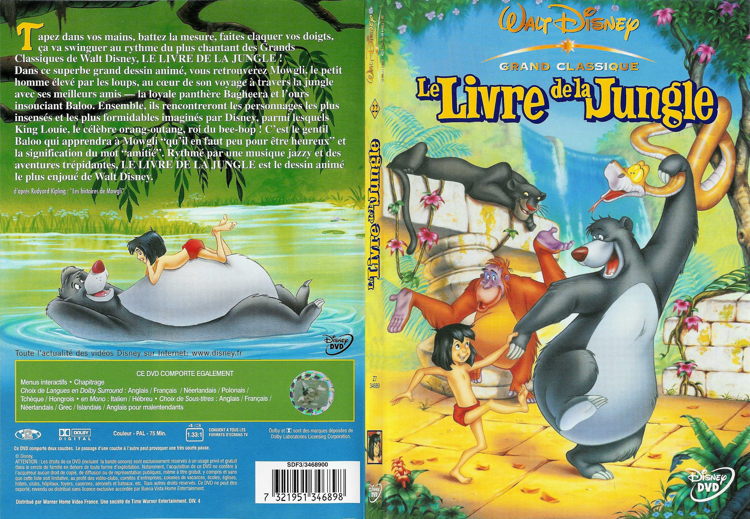 Jaquette DVD Le livre de la jungle - SLIM