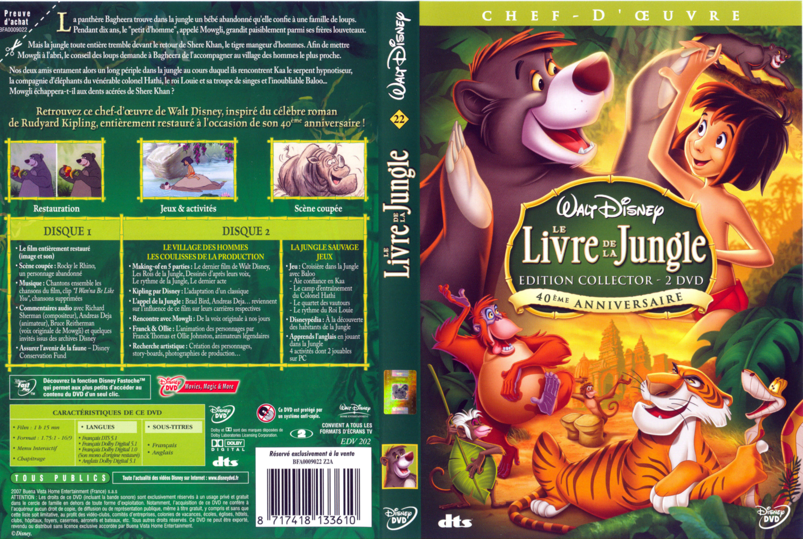 Jaquette DVD Le livre de la jungle v2