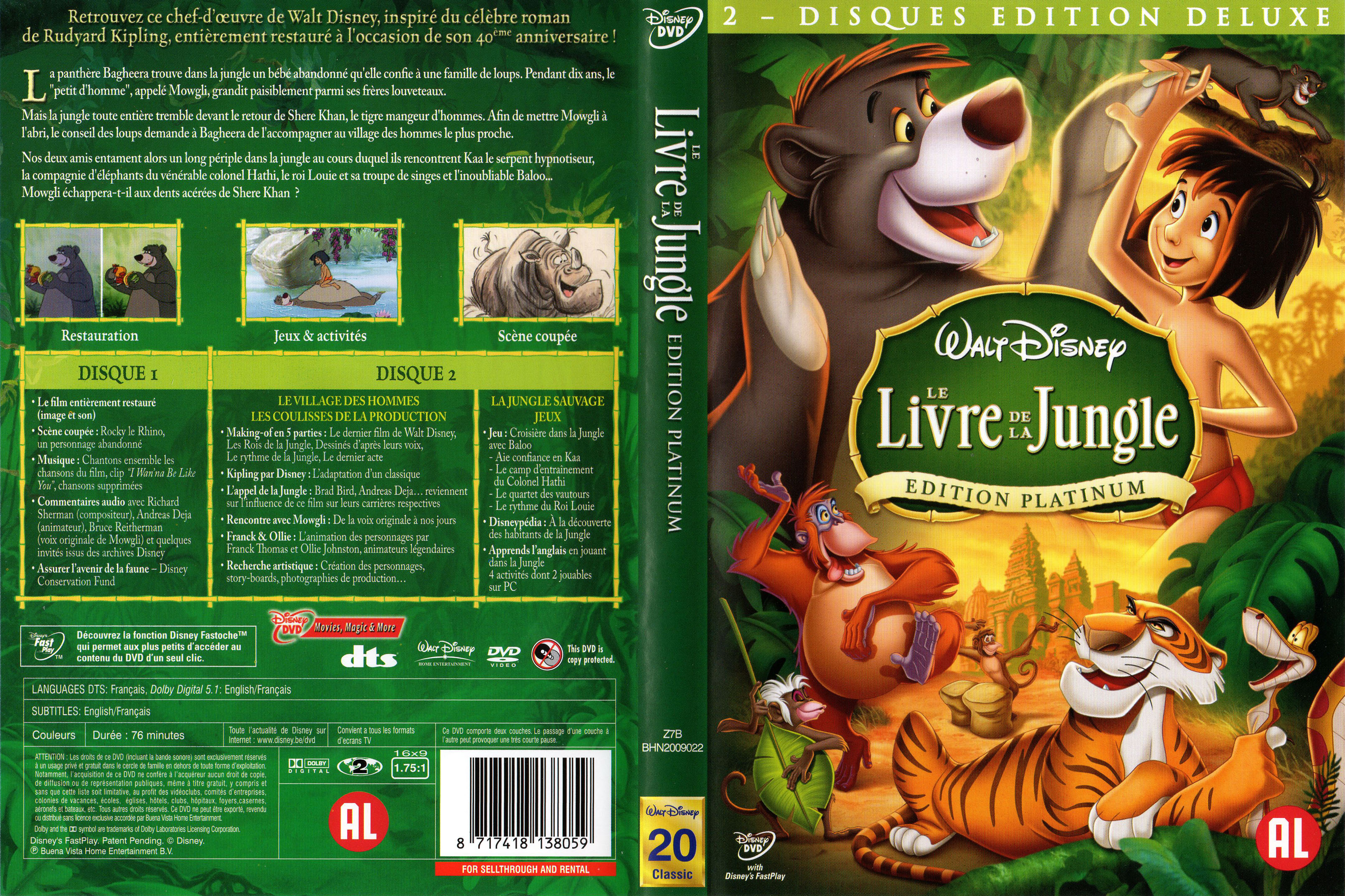 Jaquette DVD Le livre de la jungle v3