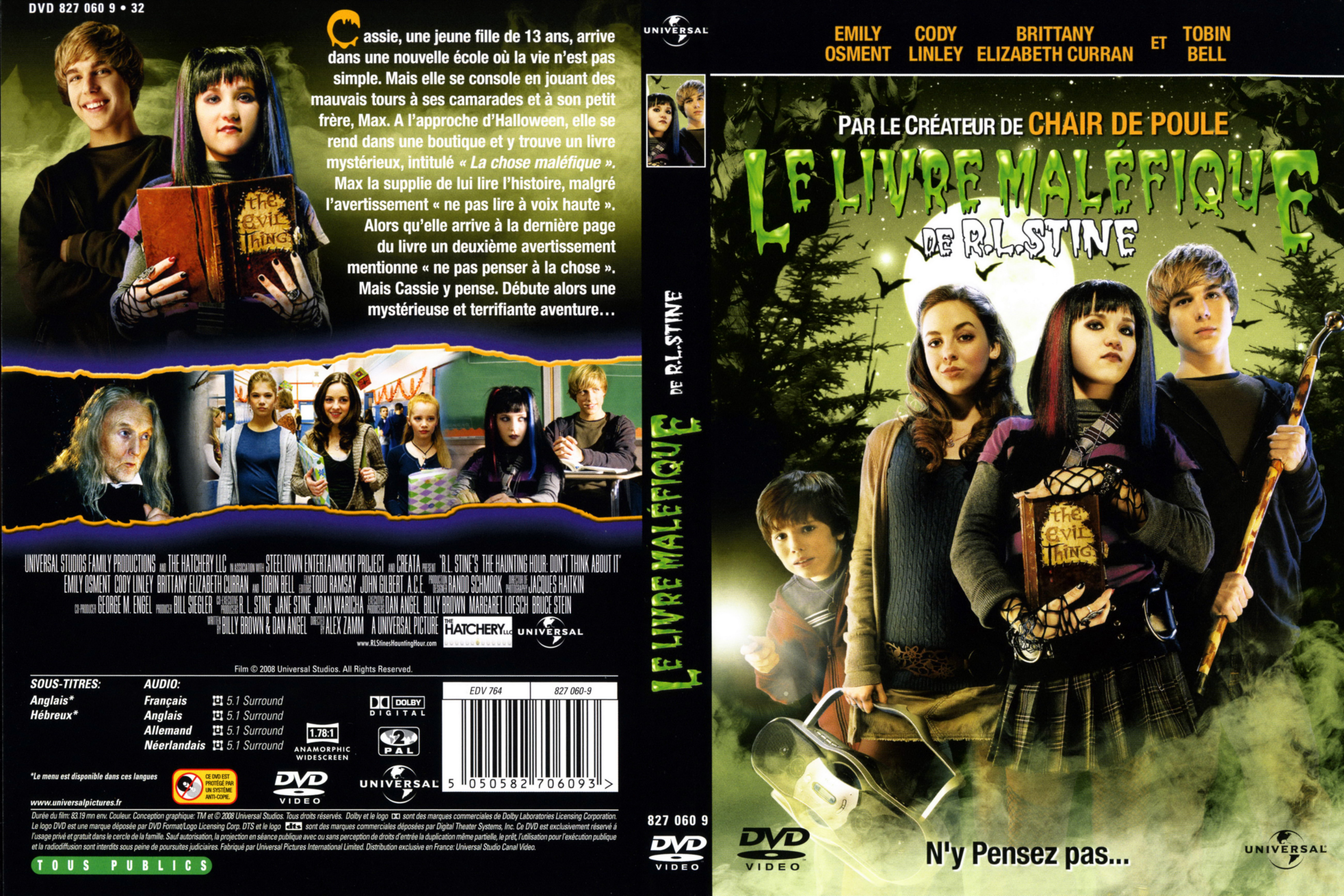 Jaquette DVD Le livre malfique