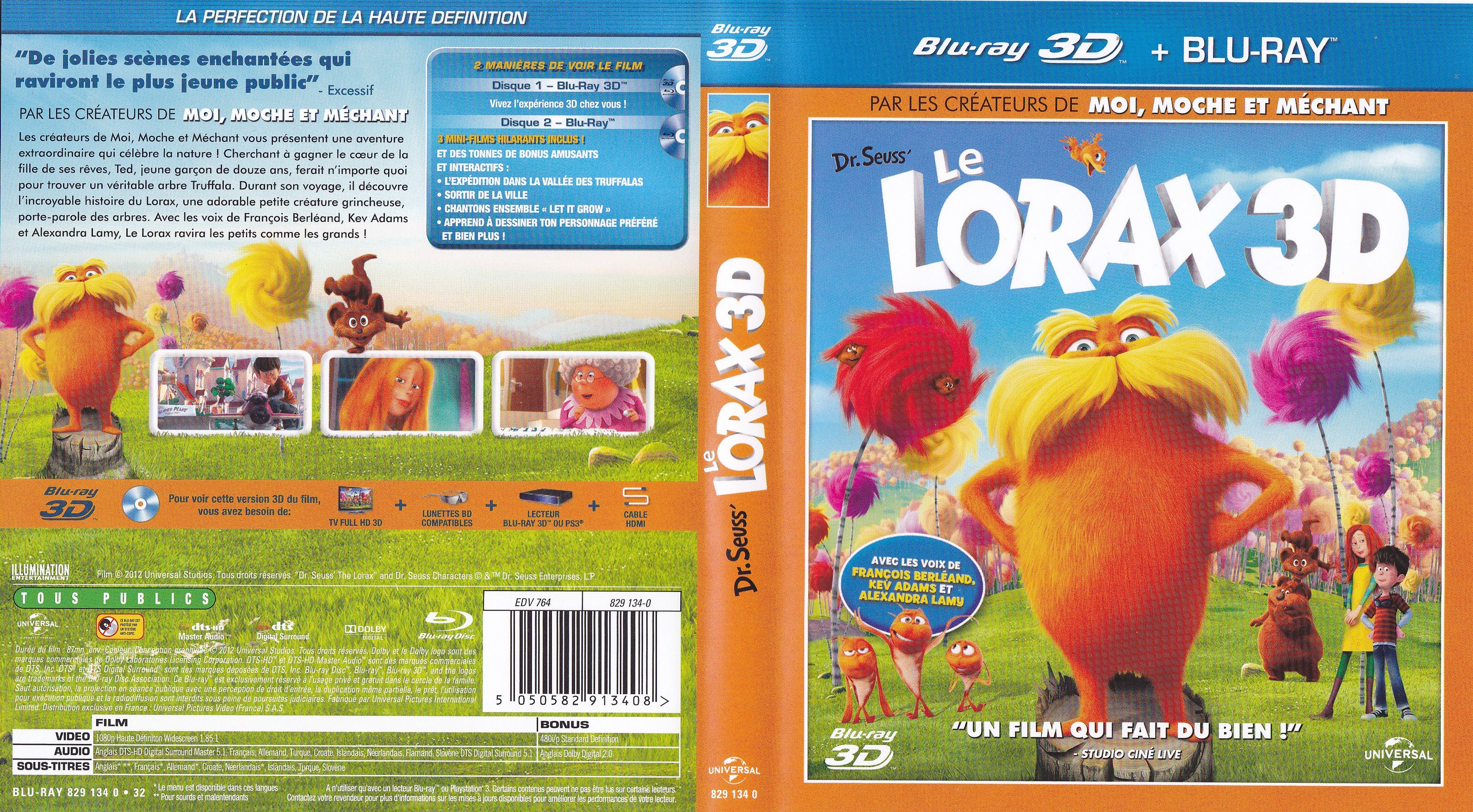 Jaquette DVD Le lorax (BLU-RAY)