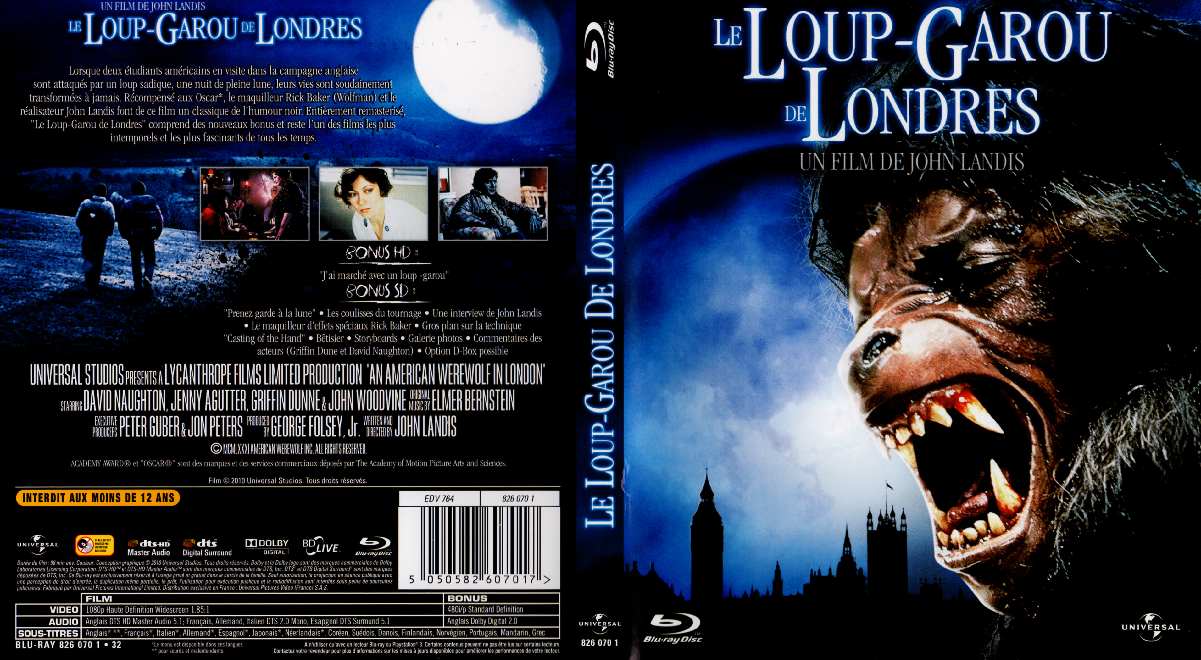 Jaquette DVD Le loup-garou de Londres (BLU-RAY)