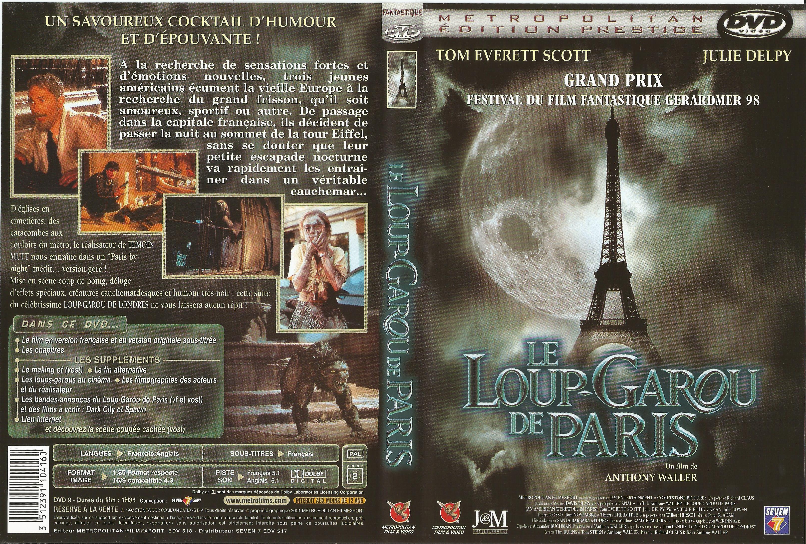 Jaquette DVD Le loup-garou de Paris