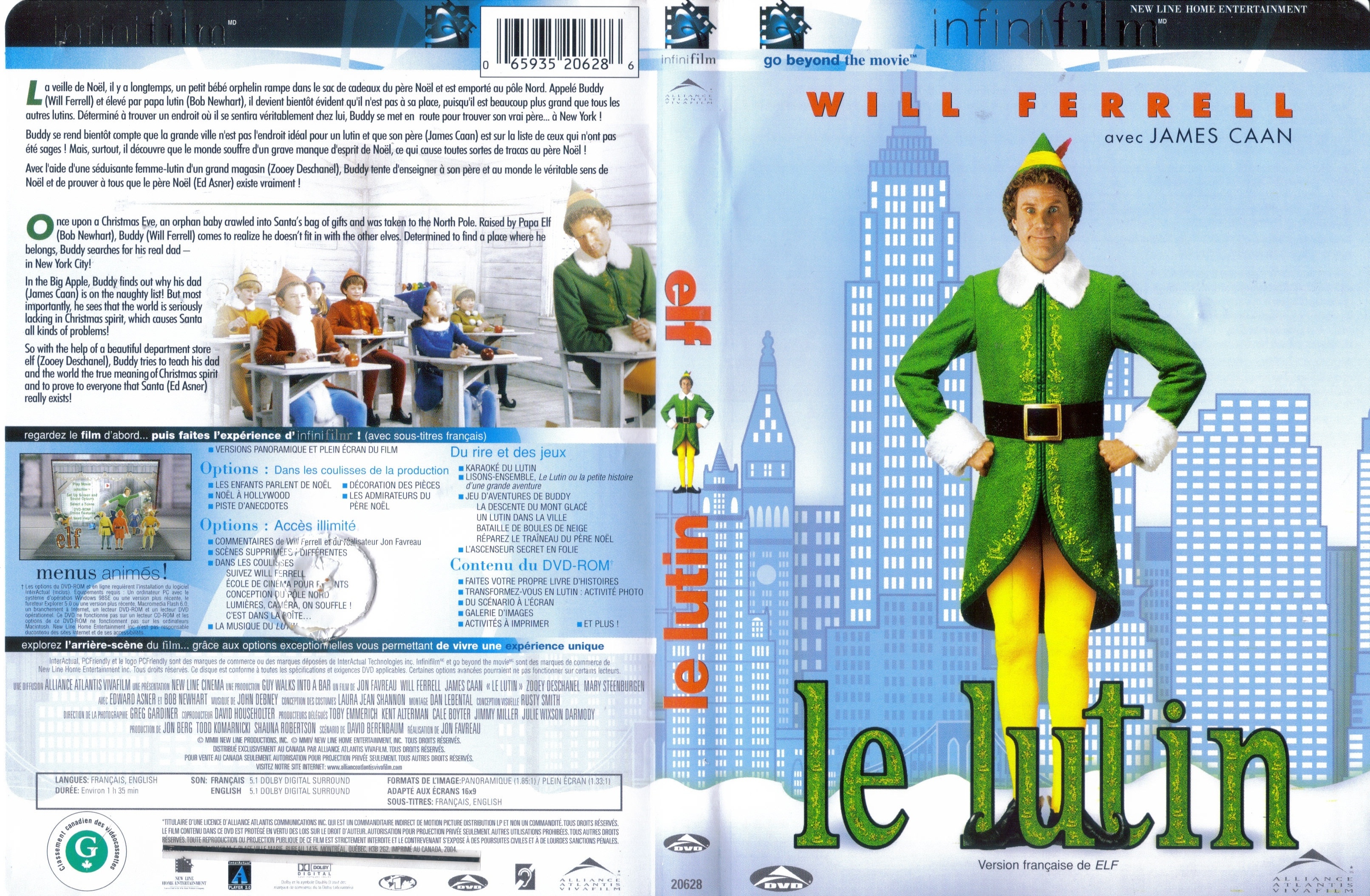 Jaquette DVD Le lutin - Elf (Canadienne)