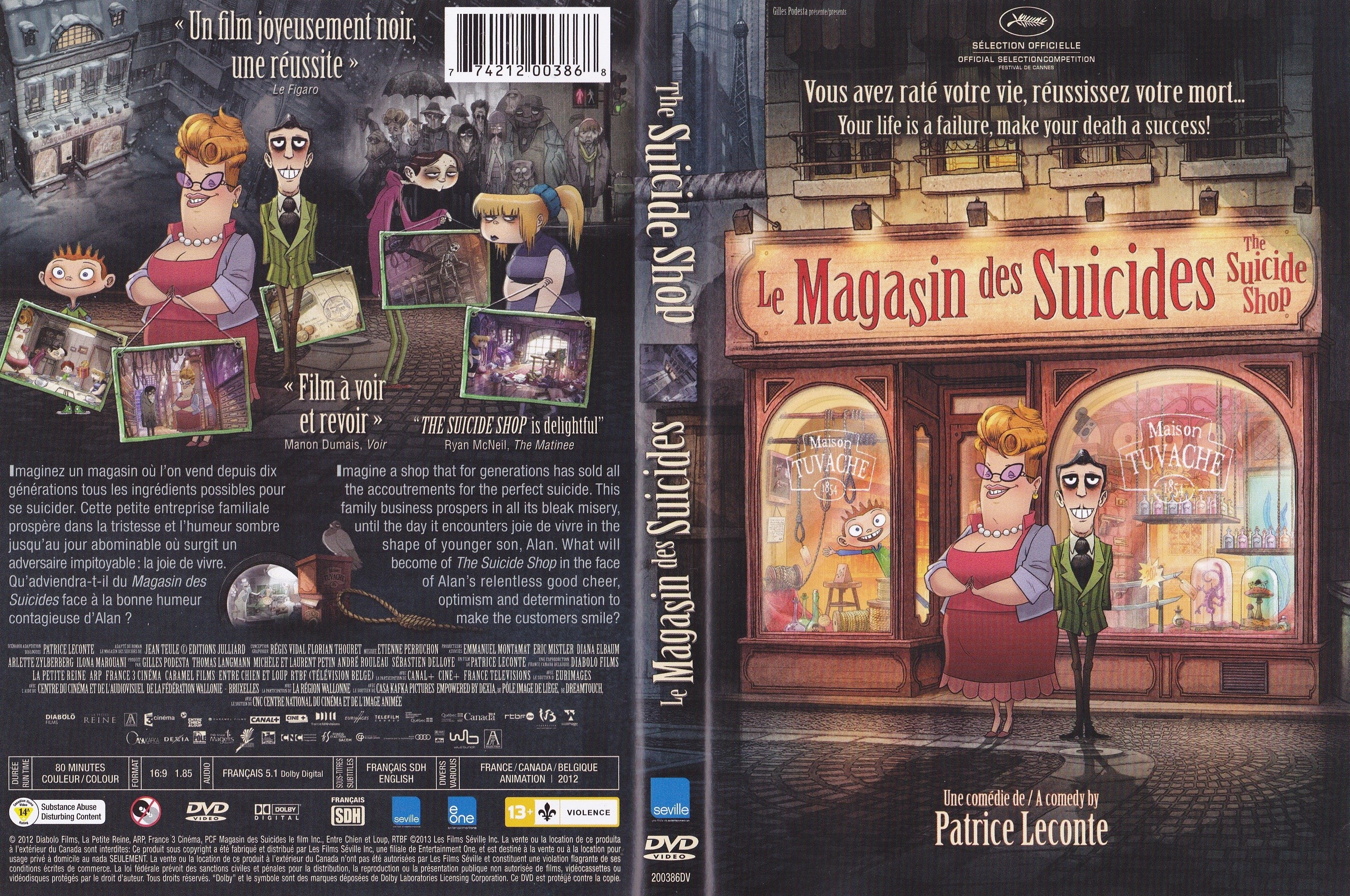 Jaquette DVD Le magasin des suicides (Canadienne)