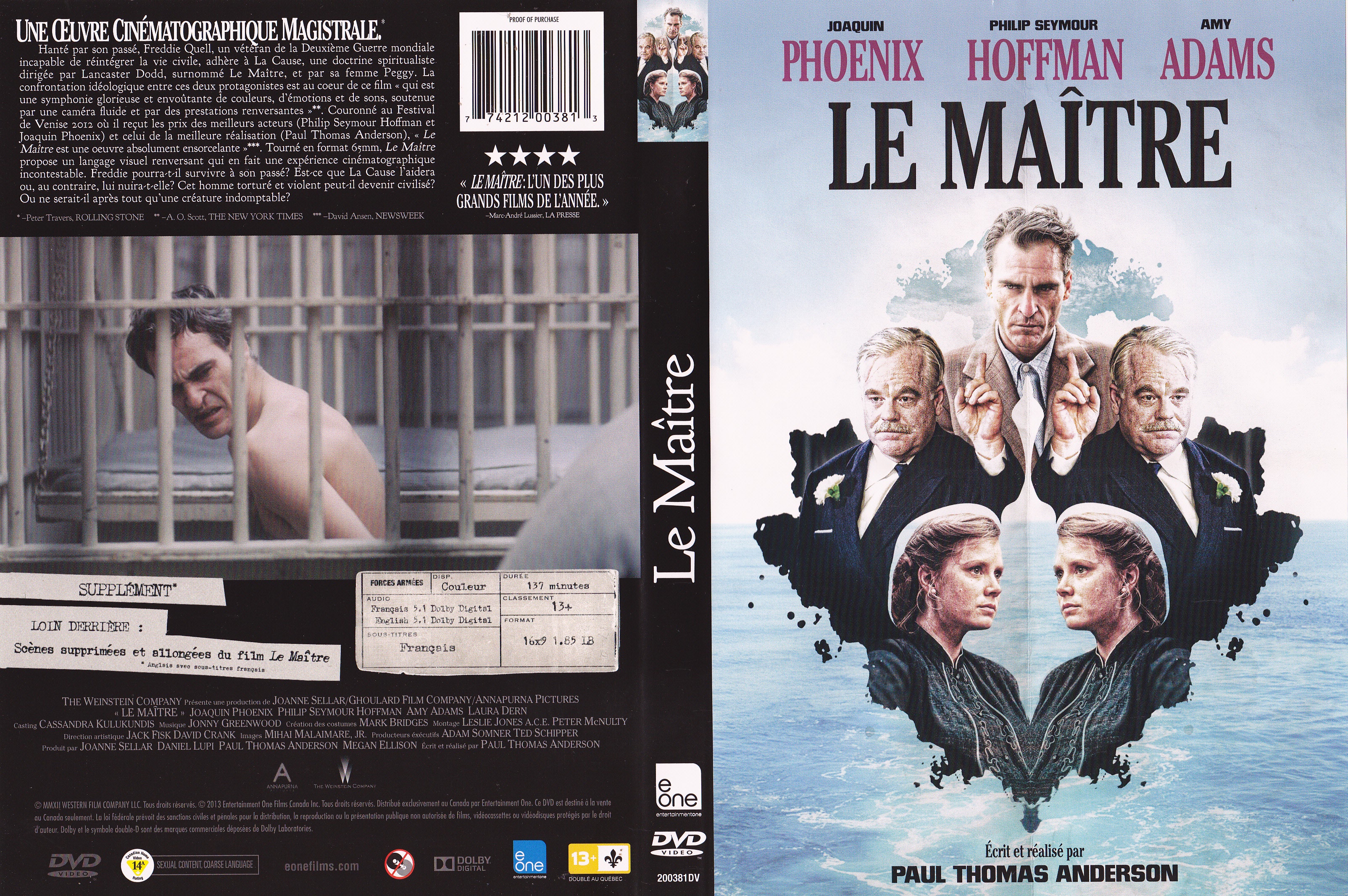 Jaquette DVD Le maitre (Canadienne)