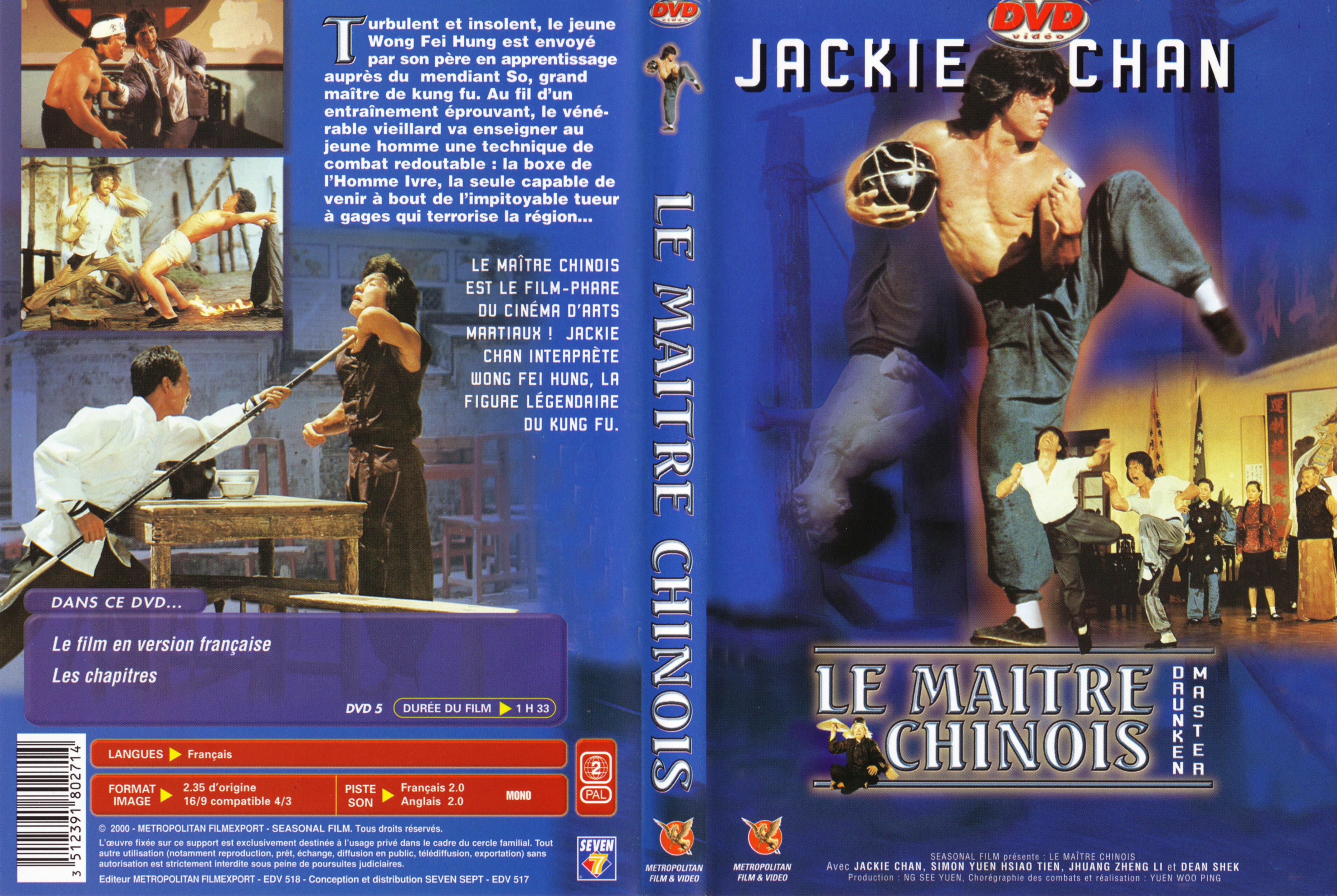 Jaquette DVD Le maitre chinois