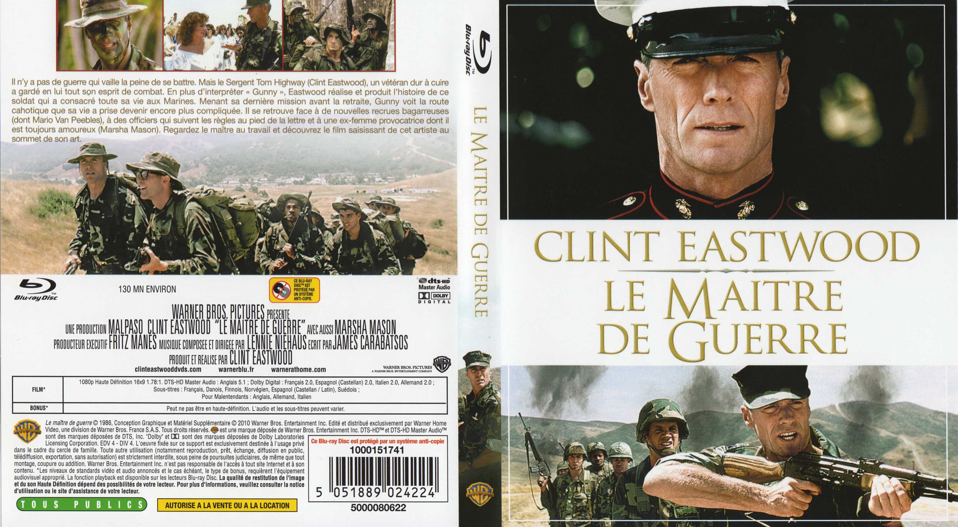 Jaquette DVD Le maitre de guerre (BLU-RAY)