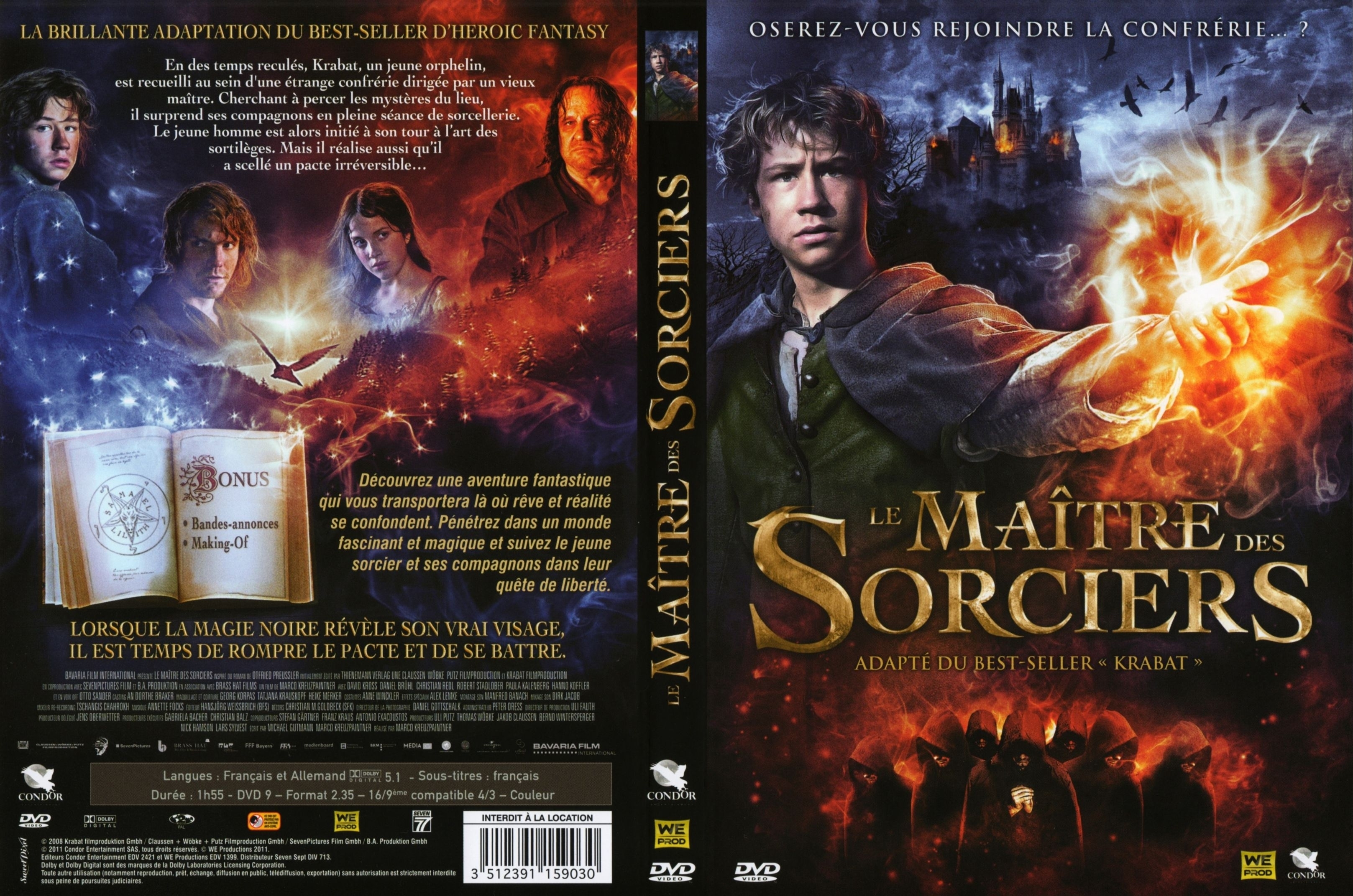 Jaquette DVD Le maitre des sorciers